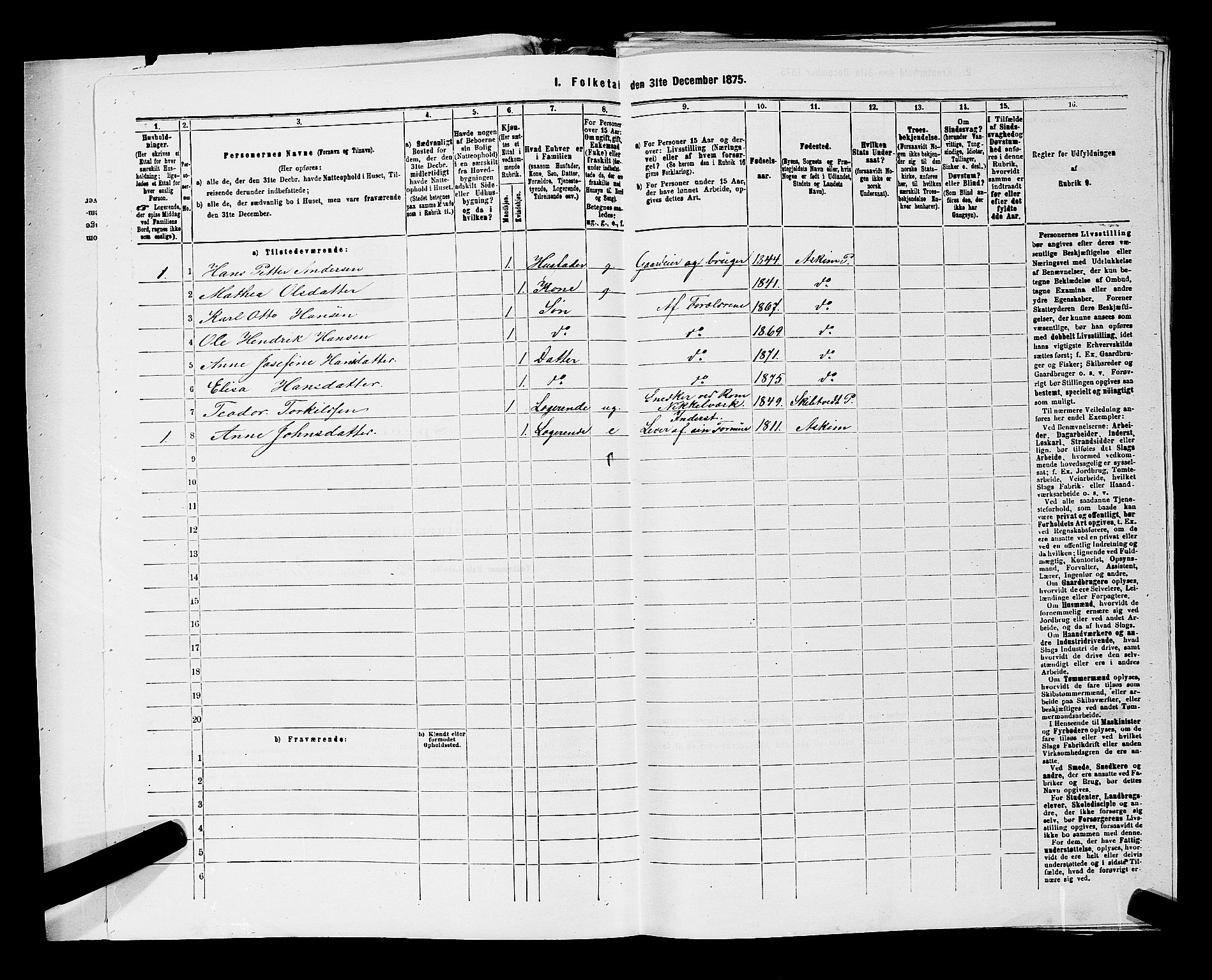 RA, 1875 census for 0124P Askim, 1875, p. 706