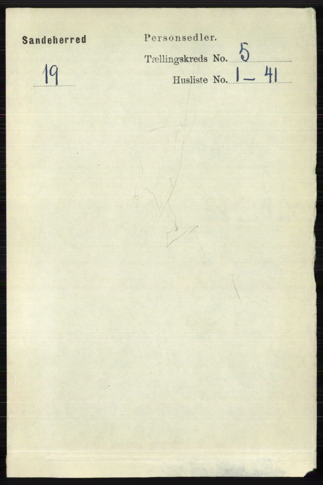 RA, 1891 census for 0724 Sandeherred, 1891, p. 2823