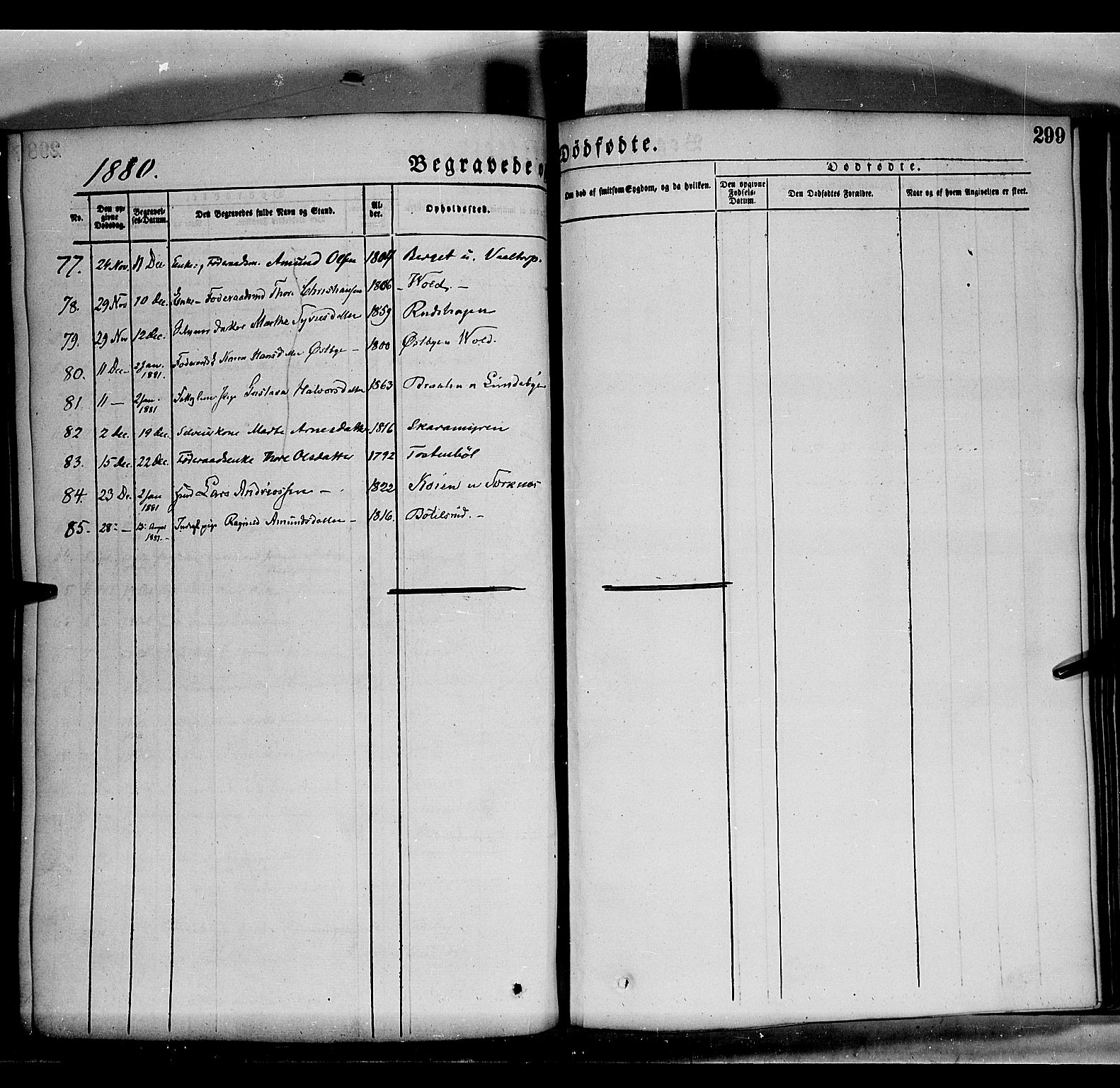 Grue prestekontor, SAH/PREST-036/H/Ha/Haa/L0011: Parish register (official) no. 11, 1873-1880, p. 299