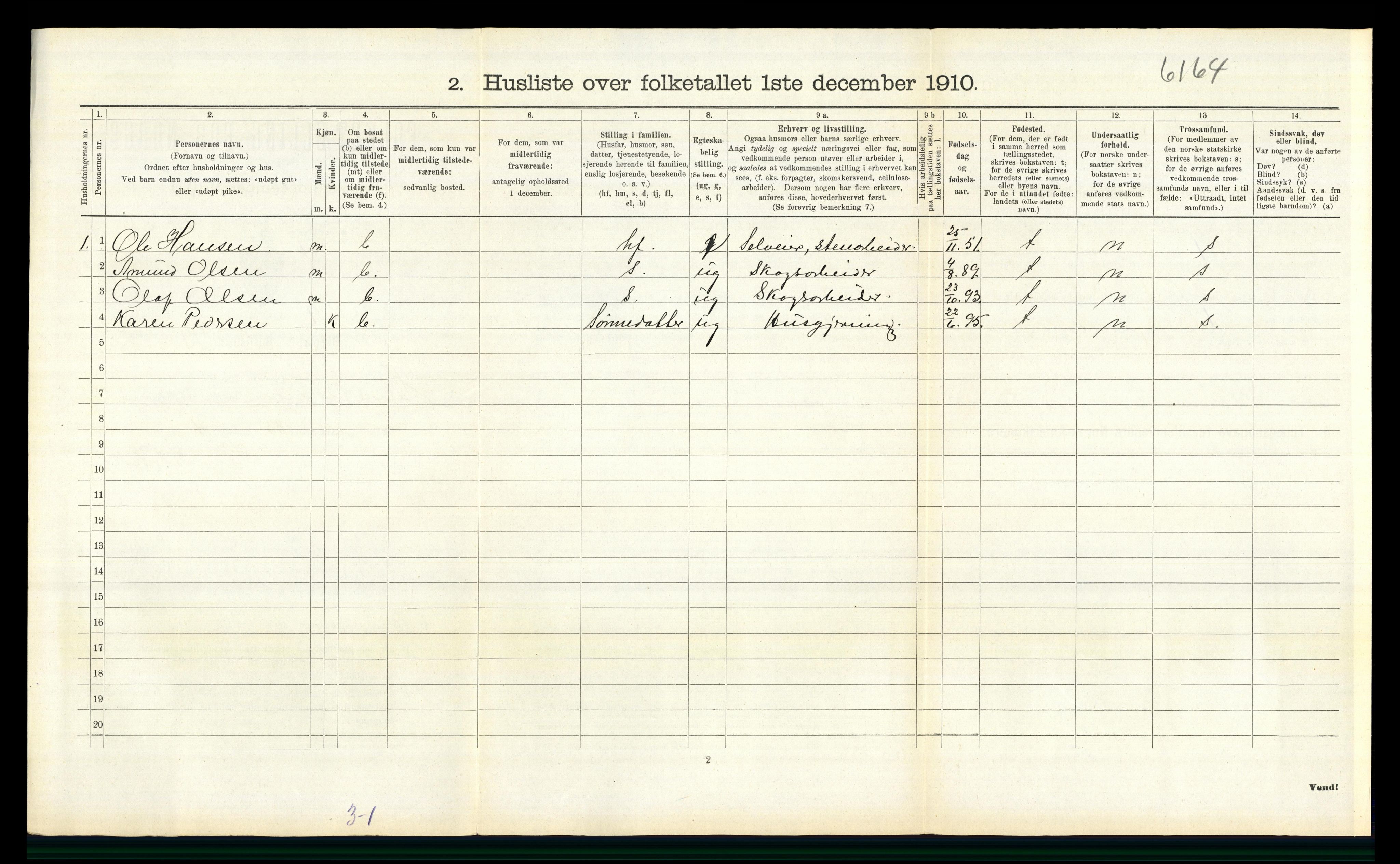 RA, 1910 census for Sør-Odal, 1910, p. 783