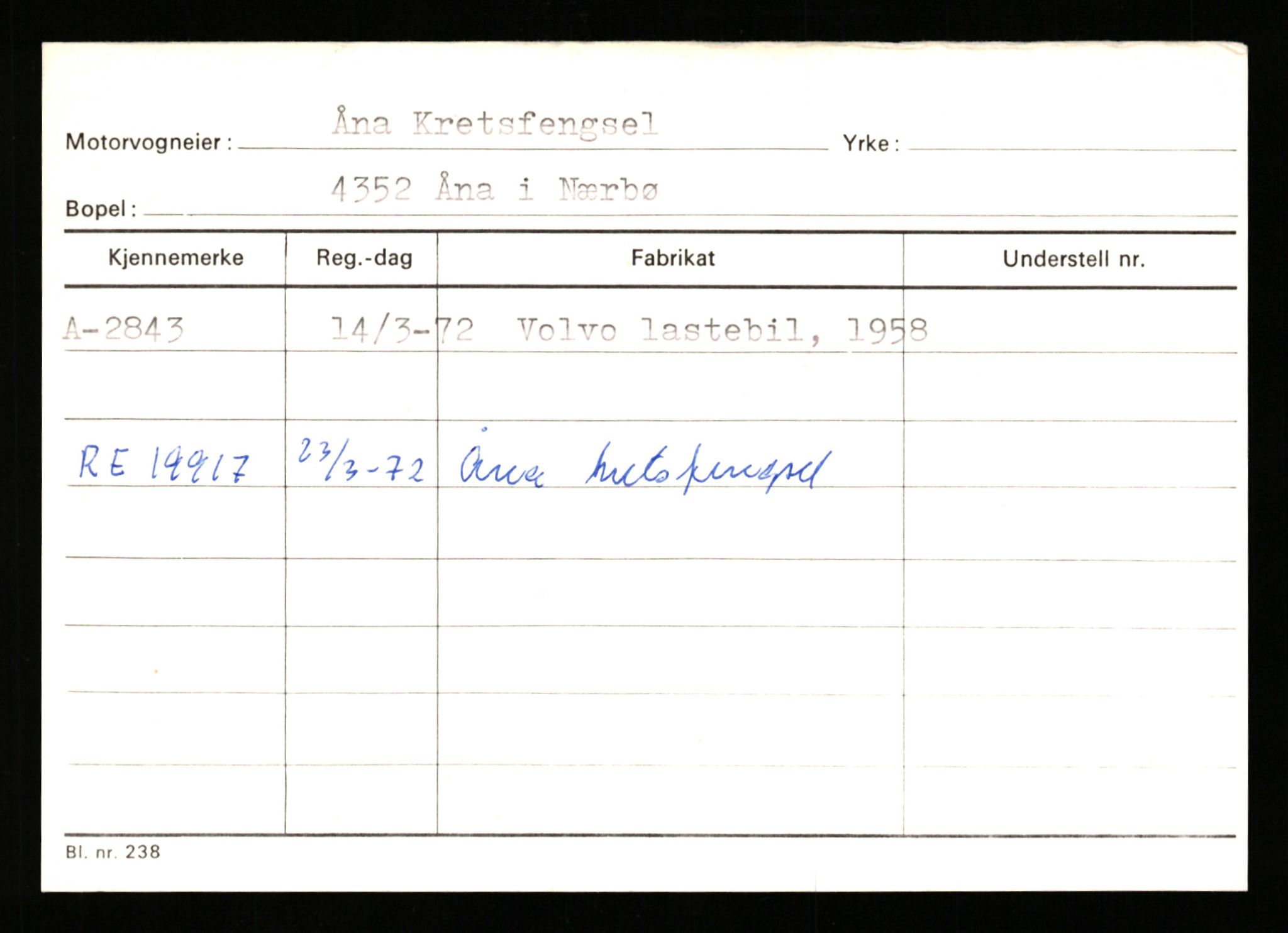 Stavanger trafikkstasjon, AV/SAST-A-101942/0/G/L0001: Registreringsnummer: 0 - 5782, 1930-1971, p. 1923