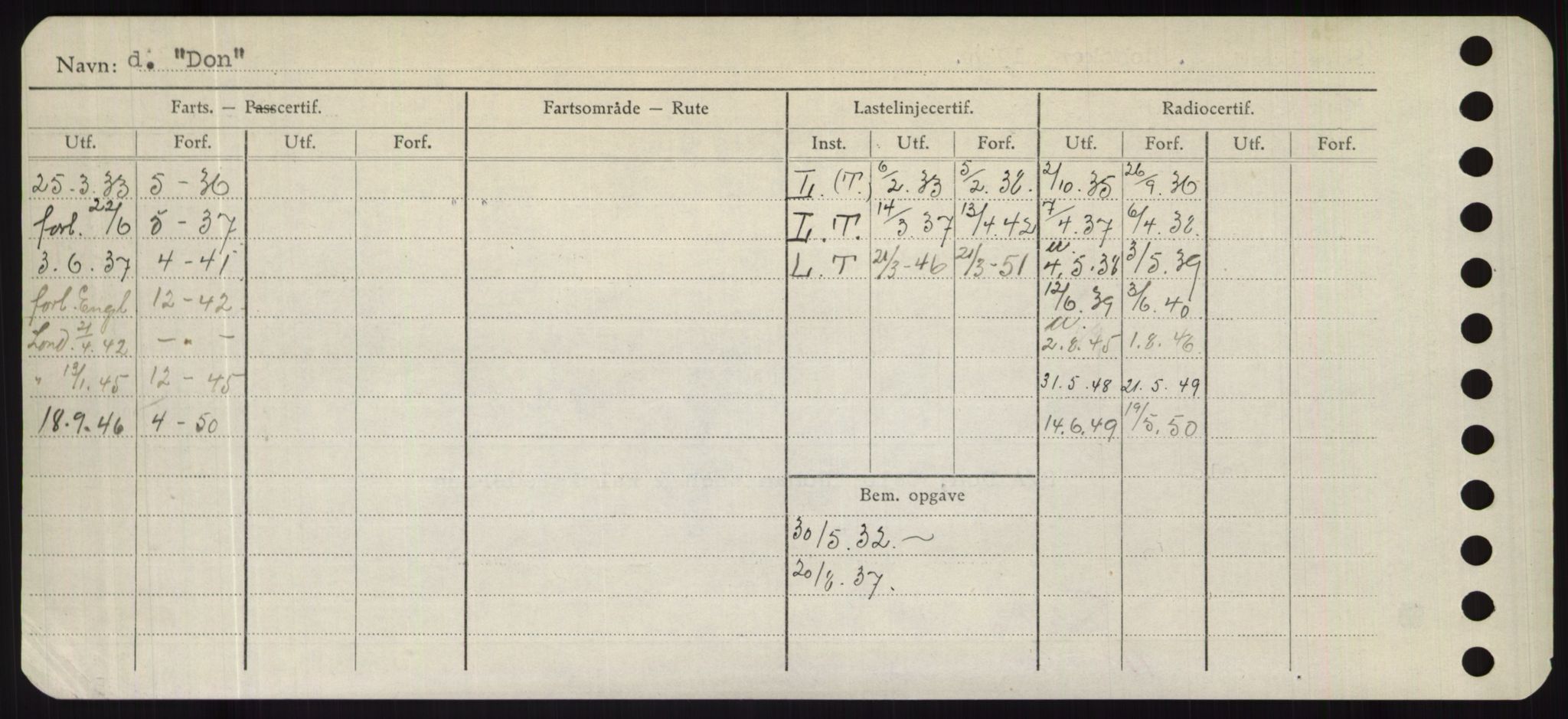 Sjøfartsdirektoratet med forløpere, Skipsmålingen, RA/S-1627/H/Hd/L0008: Fartøy, C-D, p. 574