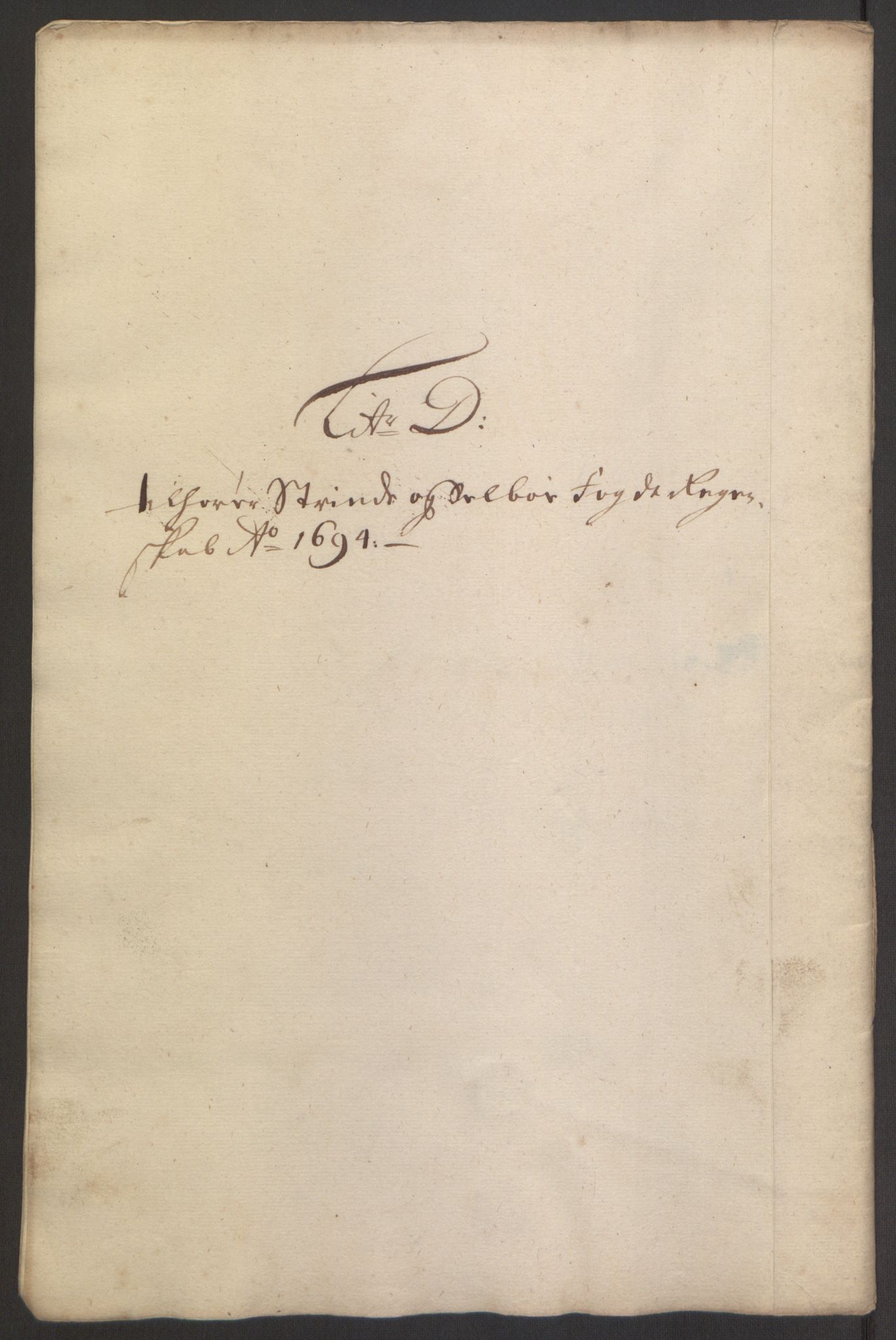 Rentekammeret inntil 1814, Reviderte regnskaper, Fogderegnskap, RA/EA-4092/R61/L4104: Fogderegnskap Strinda og Selbu, 1693-1694, p. 220