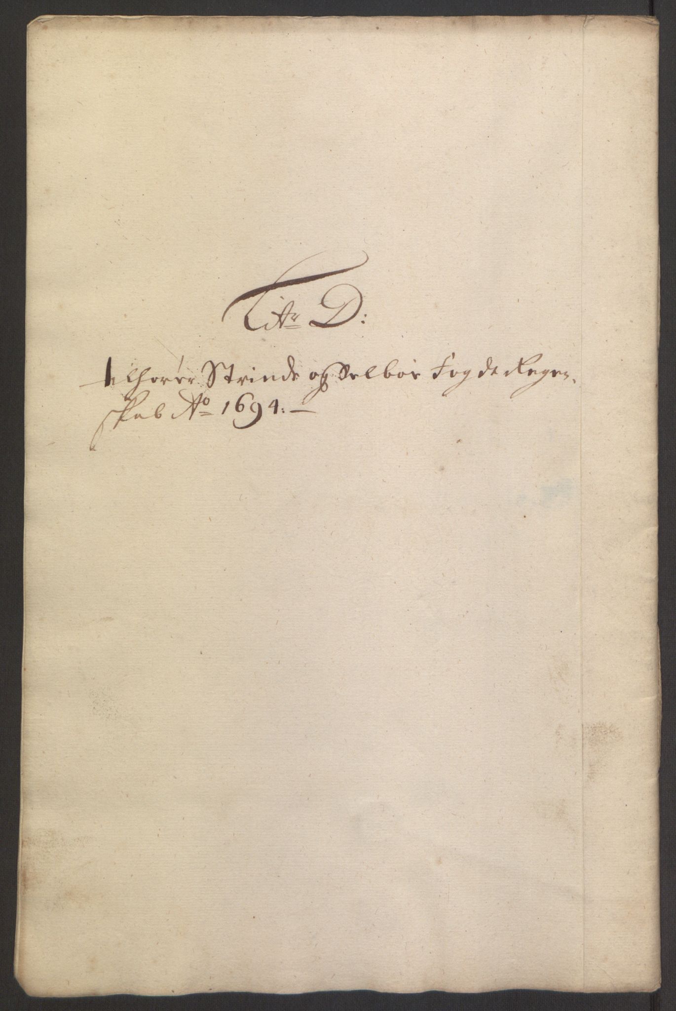 Rentekammeret inntil 1814, Reviderte regnskaper, Fogderegnskap, AV/RA-EA-4092/R61/L4104: Fogderegnskap Strinda og Selbu, 1693-1694, p. 220