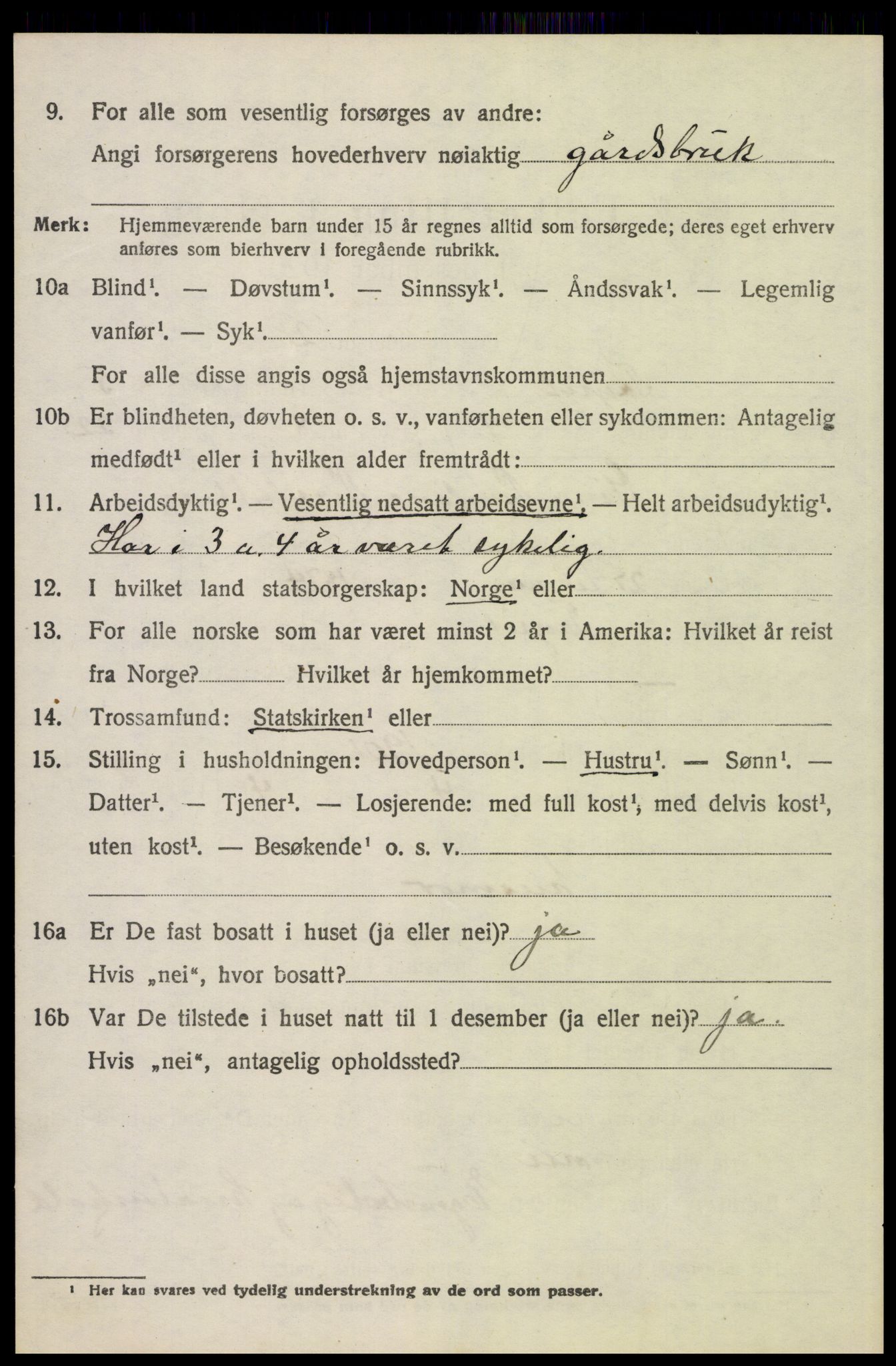 SAH, 1920 census for Trysil, 1920, p. 4314