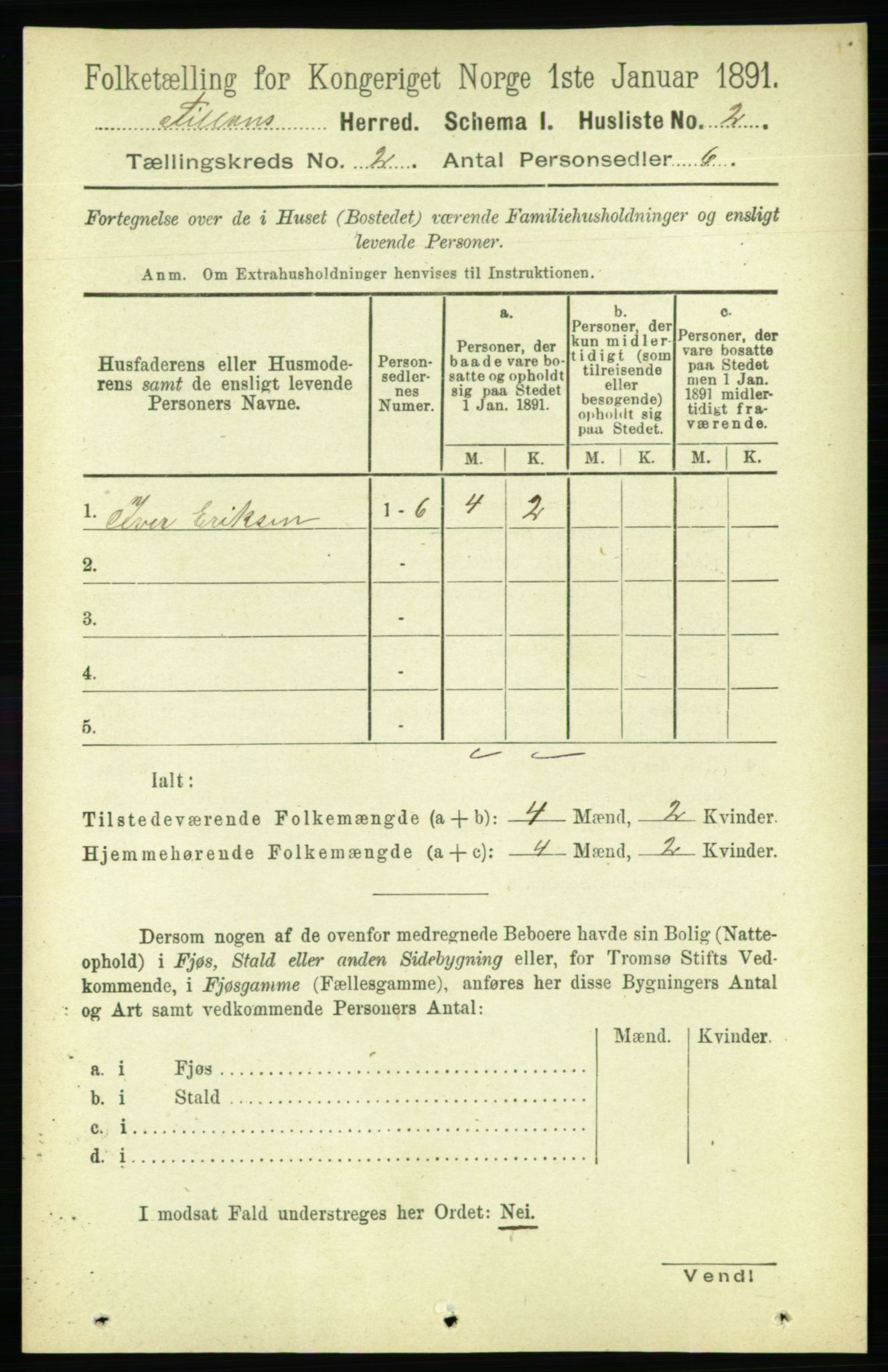 RA, 1891 census for 1616 Fillan, 1891, p. 190