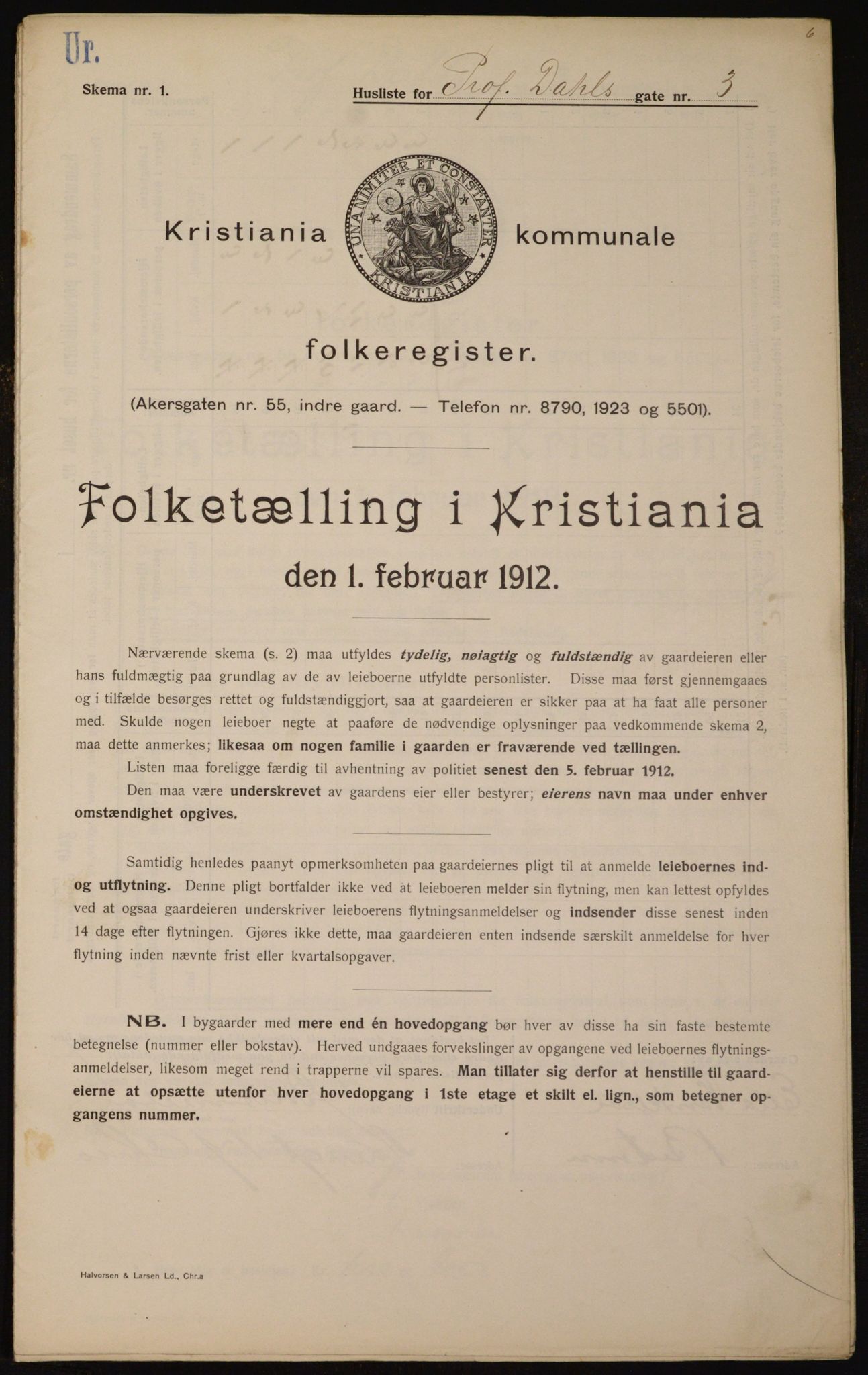 OBA, Municipal Census 1912 for Kristiania, 1912, p. 81633