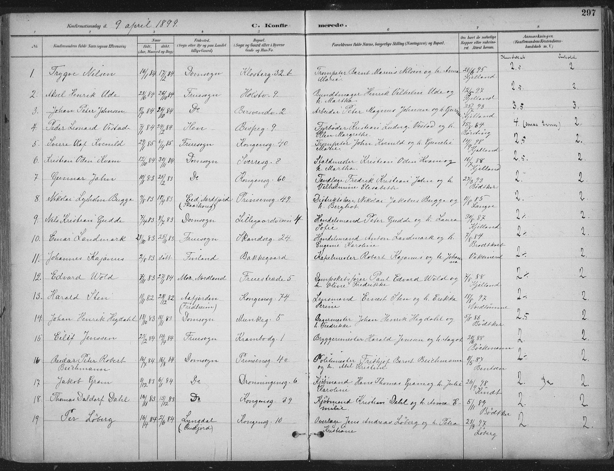 Ministerialprotokoller, klokkerbøker og fødselsregistre - Sør-Trøndelag, AV/SAT-A-1456/601/L0062: Parish register (official) no. 601A30, 1891-1911, p. 297