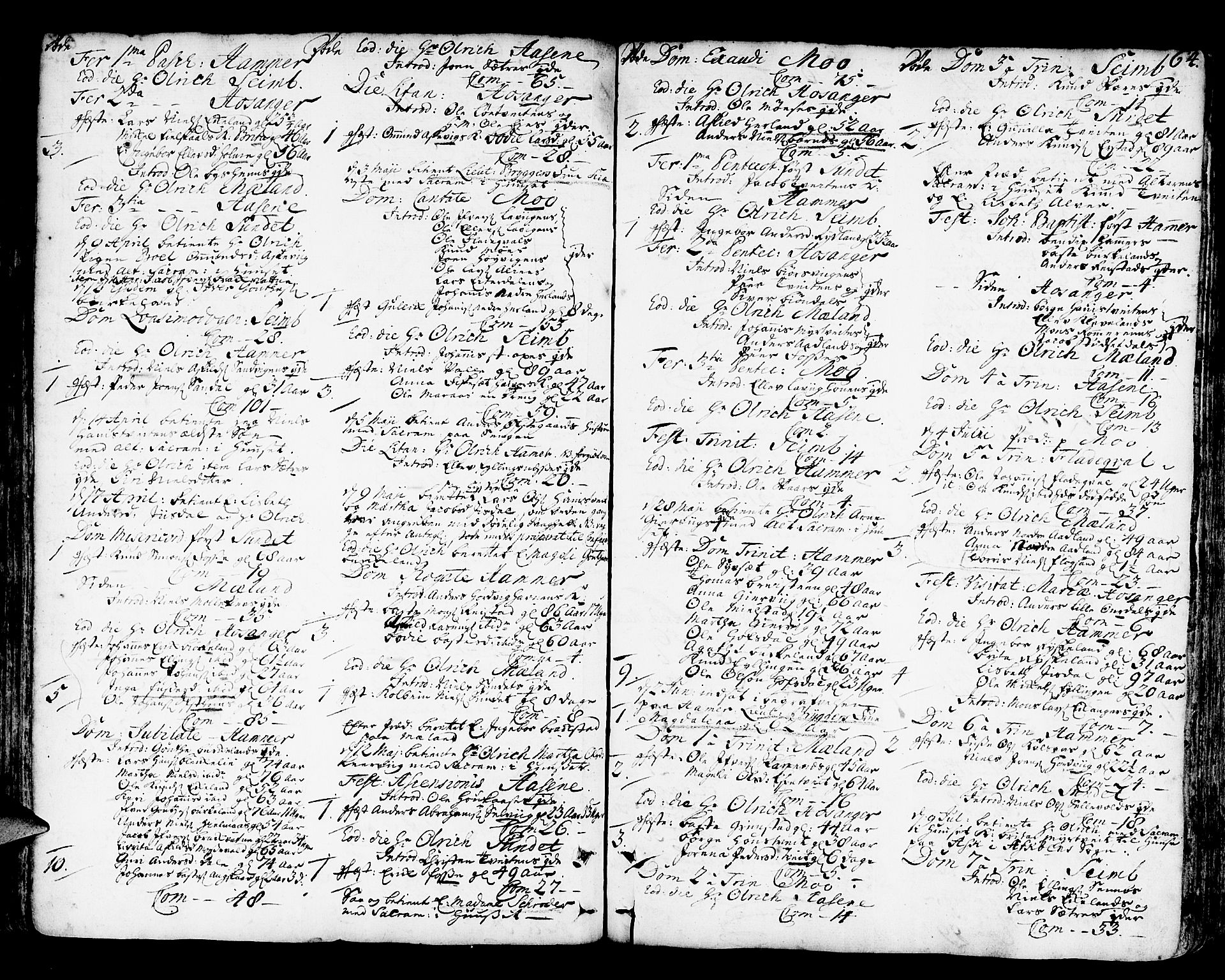 Hamre sokneprestembete, AV/SAB-A-75501/H/Ha/Haa/Haaa/L0005: Parish register (official) no. A 5, 1732-1750, p. 64