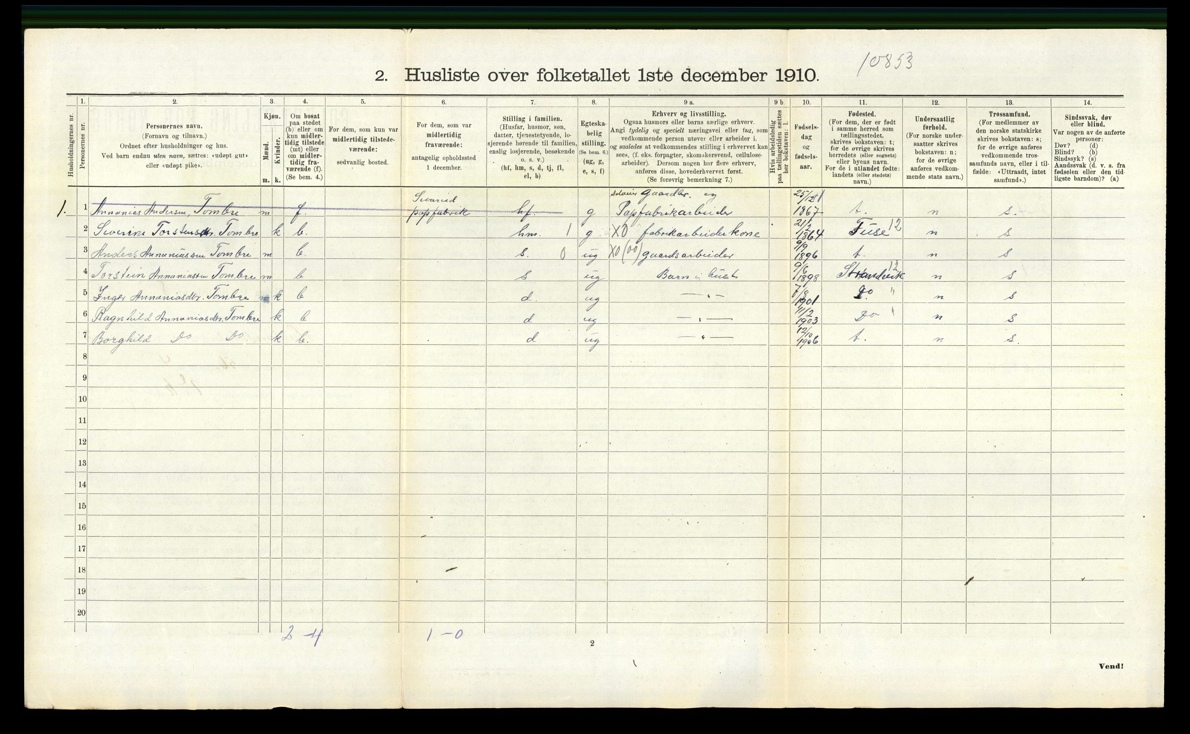 RA, 1910 census for Hålandsdal, 1910, p. 115