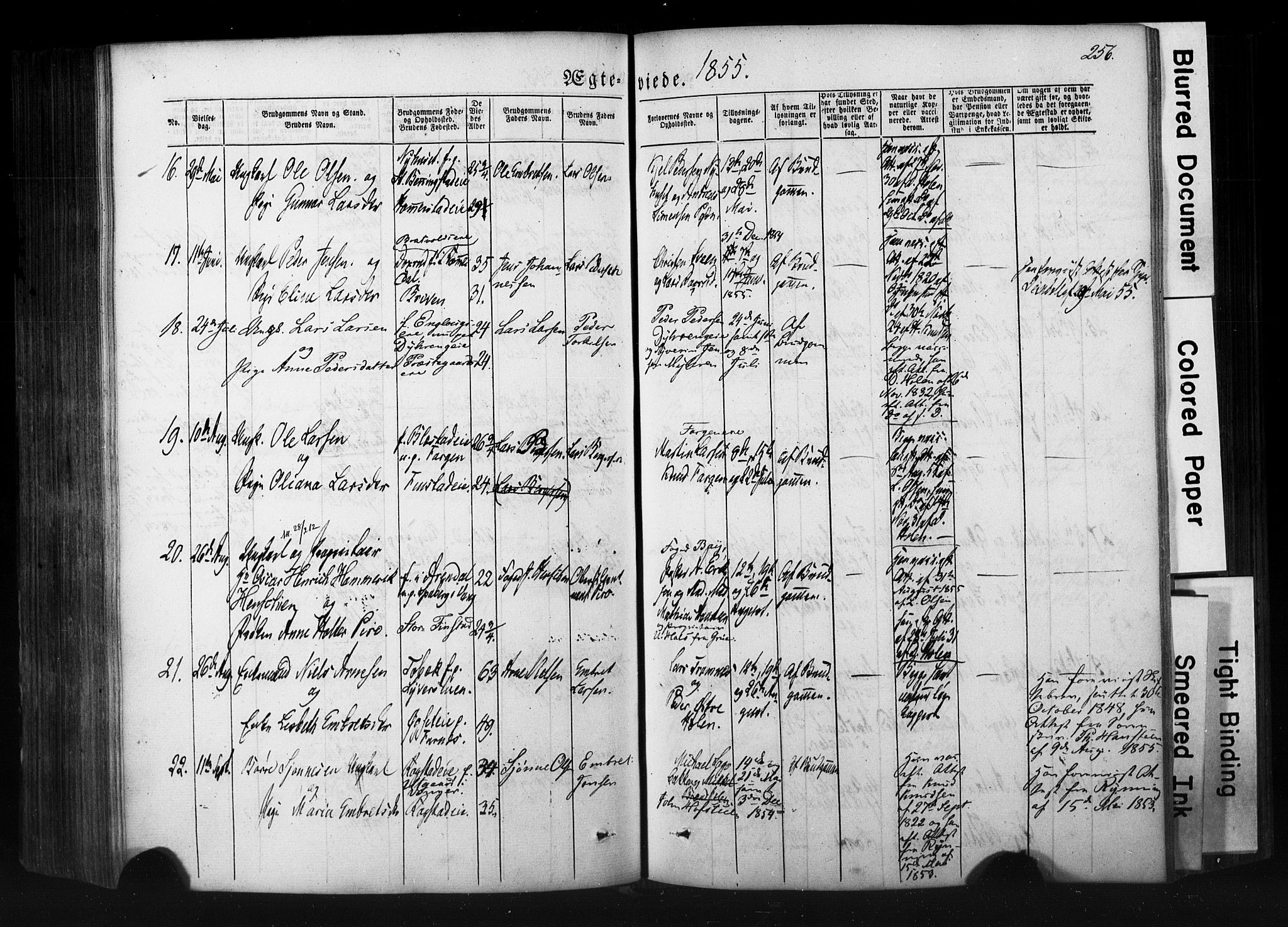 Løten prestekontor, AV/SAH-PREST-022/K/Ka/L0007: Parish register (official) no. 7, 1850-1859, p. 256