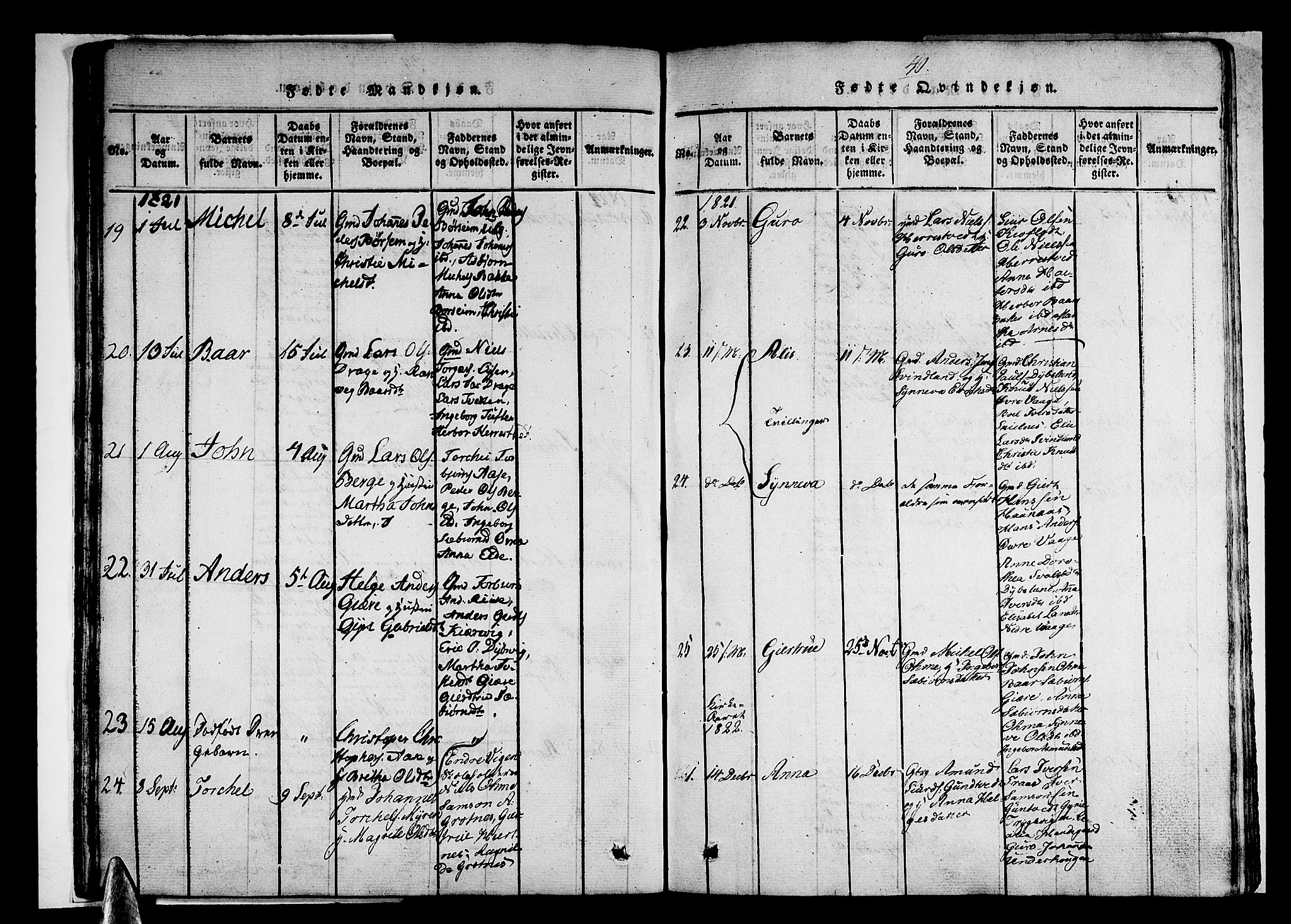 Strandebarm sokneprestembete, AV/SAB-A-78401/H/Haa: Parish register (official) no. A 5, 1816-1826, p. 40