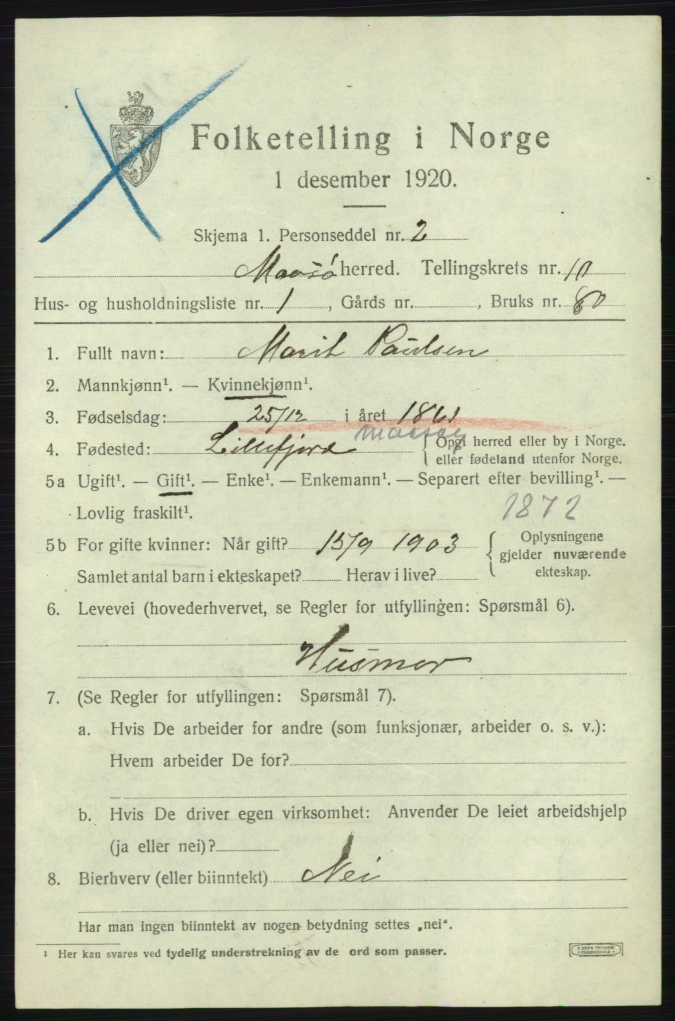 SATØ, 1920 census for Måsøy, 1920, p. 4714