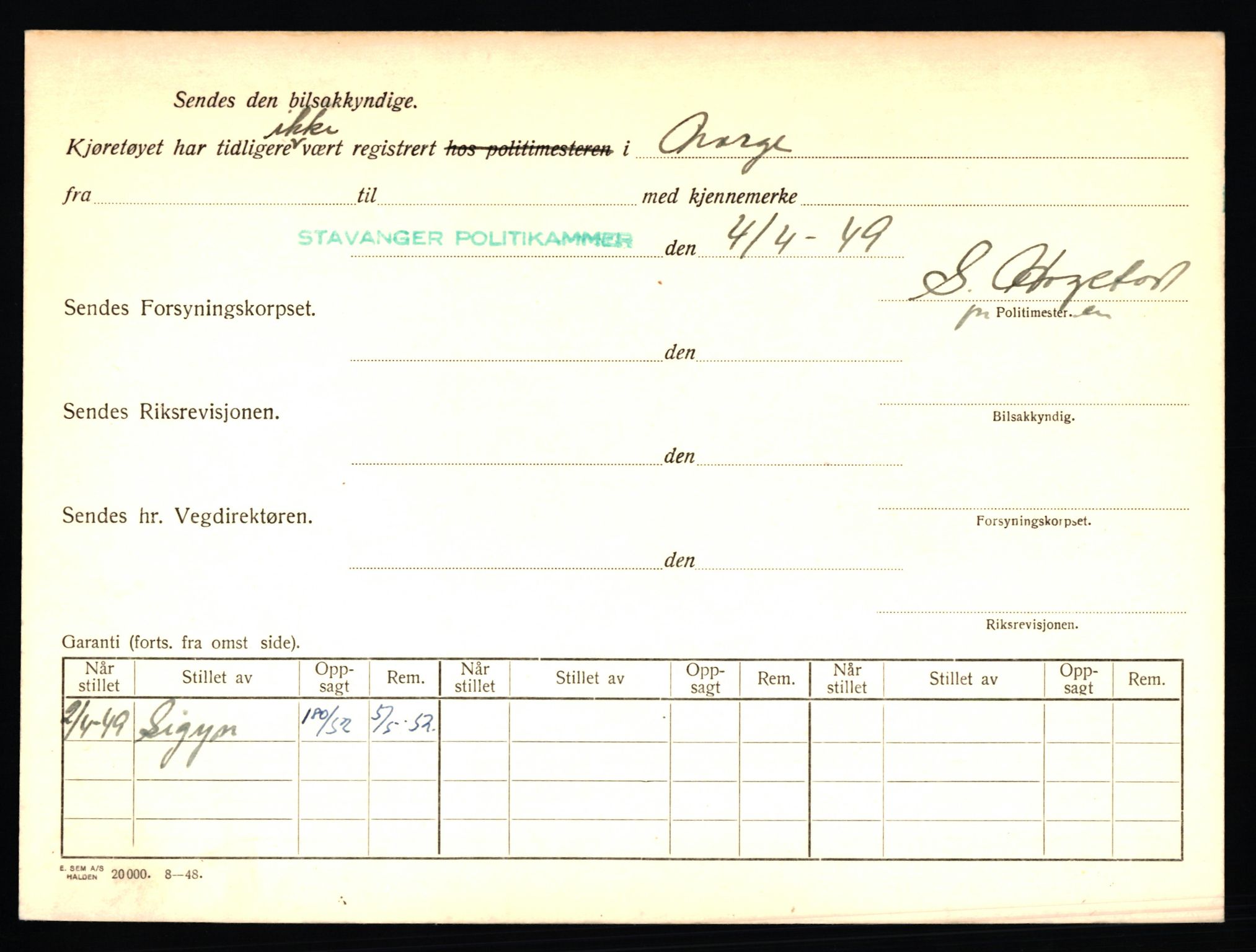 Stavanger trafikkstasjon, AV/SAST-A-101942/0/F/L0004: L-1000 - L-1349, 1930-1971, p. 38