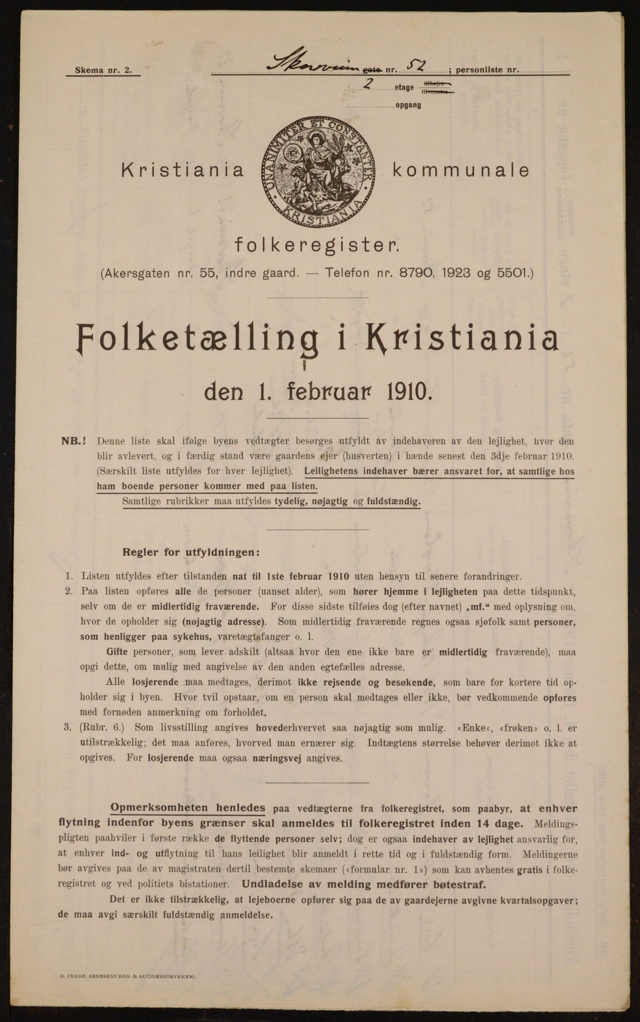 OBA, Municipal Census 1910 for Kristiania, 1910, p. 92425