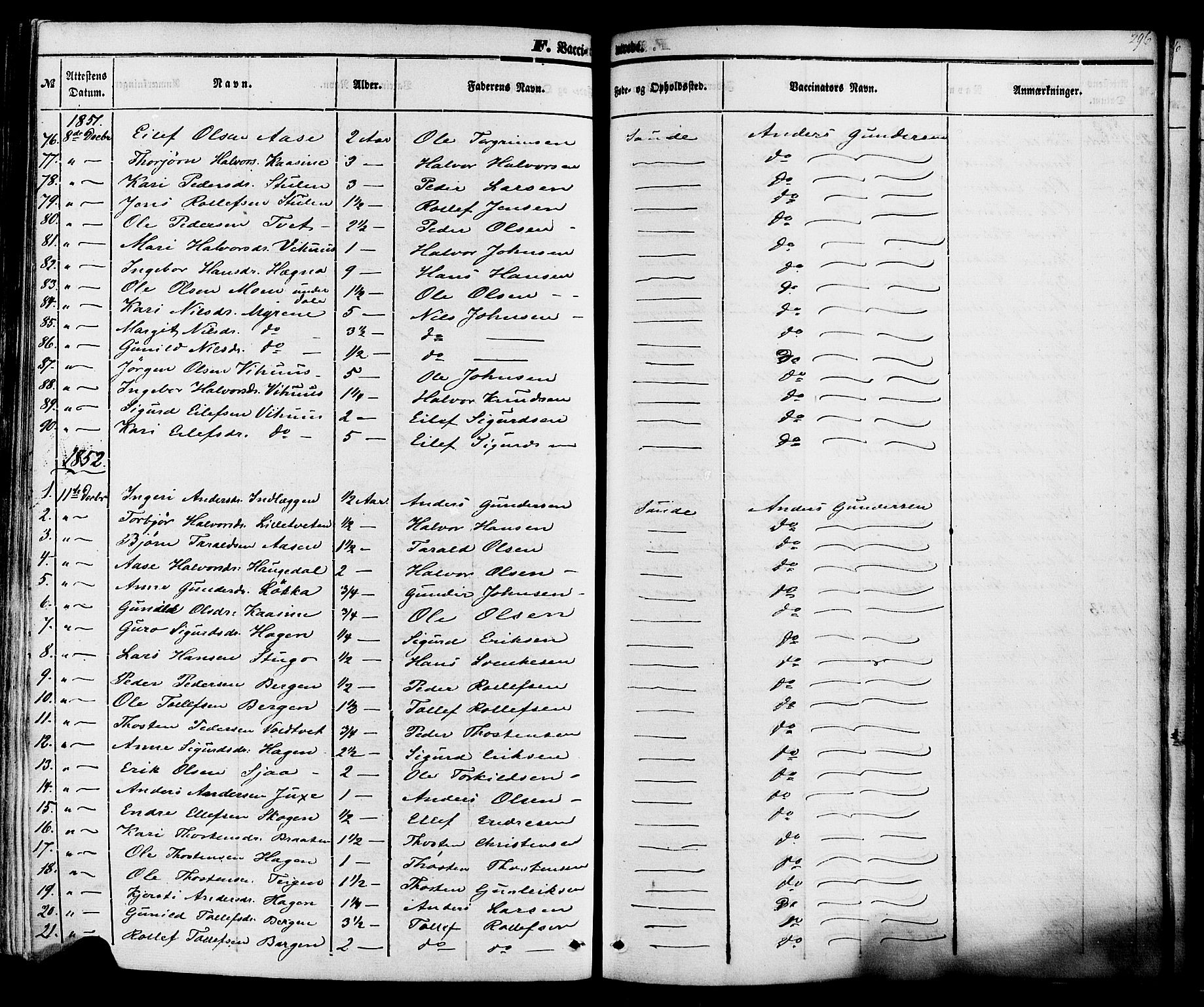 Sauherad kirkebøker, SAKO/A-298/F/Fa/L0007: Parish register (official) no. I 7, 1851-1873, p. 296