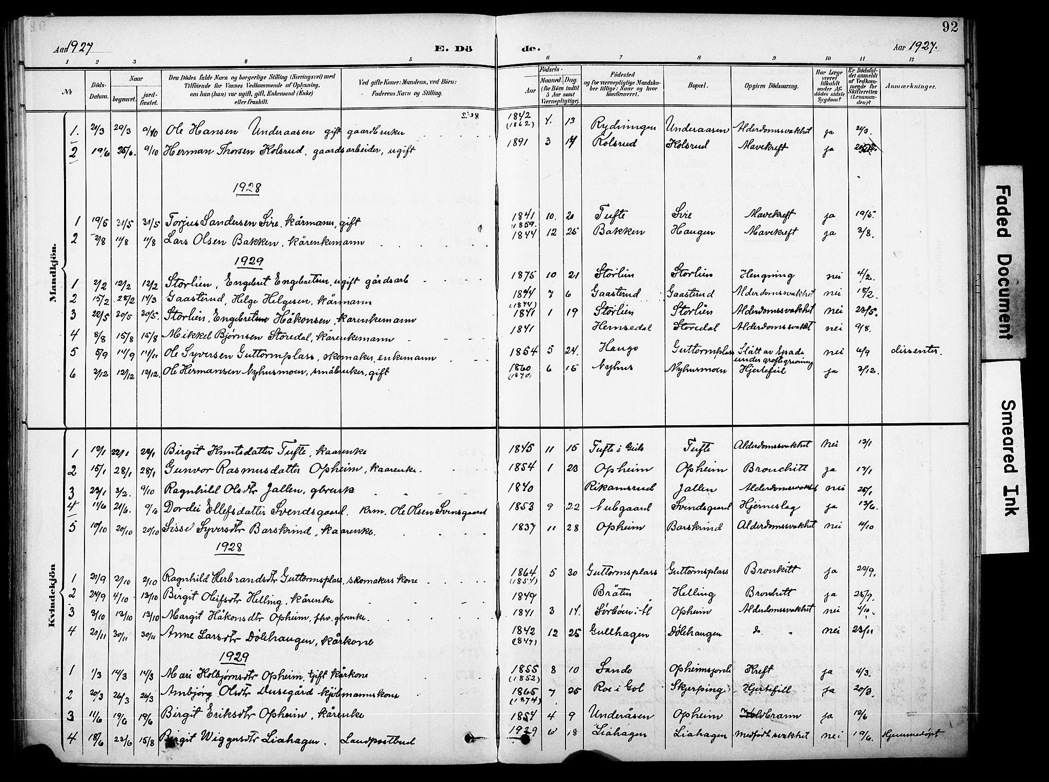 Ål kirkebøker, AV/SAKO-A-249/F/Fb/L0002: Parish register (official) no. II 2, 1900-1933, p. 92