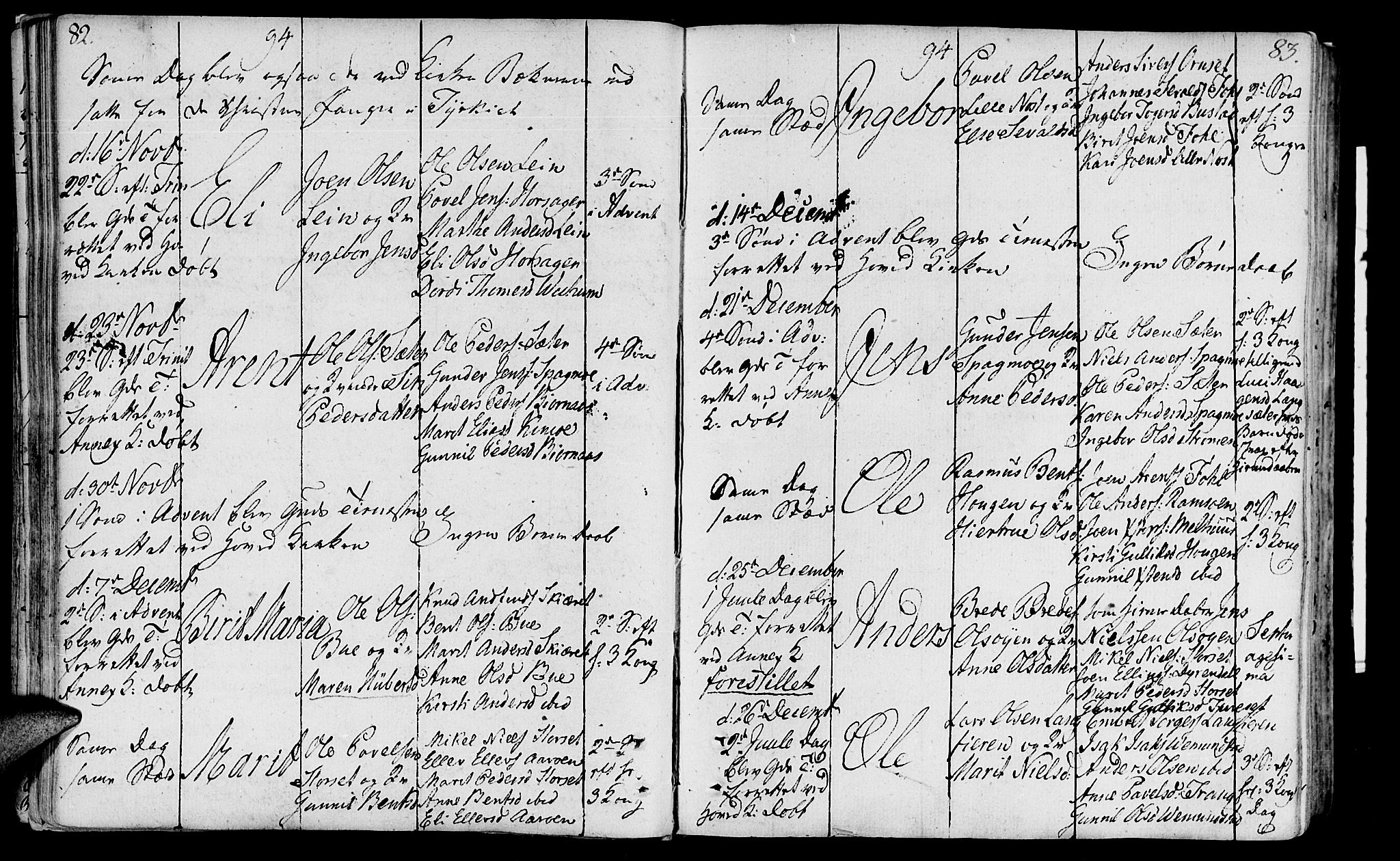 Ministerialprotokoller, klokkerbøker og fødselsregistre - Sør-Trøndelag, SAT/A-1456/646/L0606: Parish register (official) no. 646A04, 1791-1805, p. 82-83
