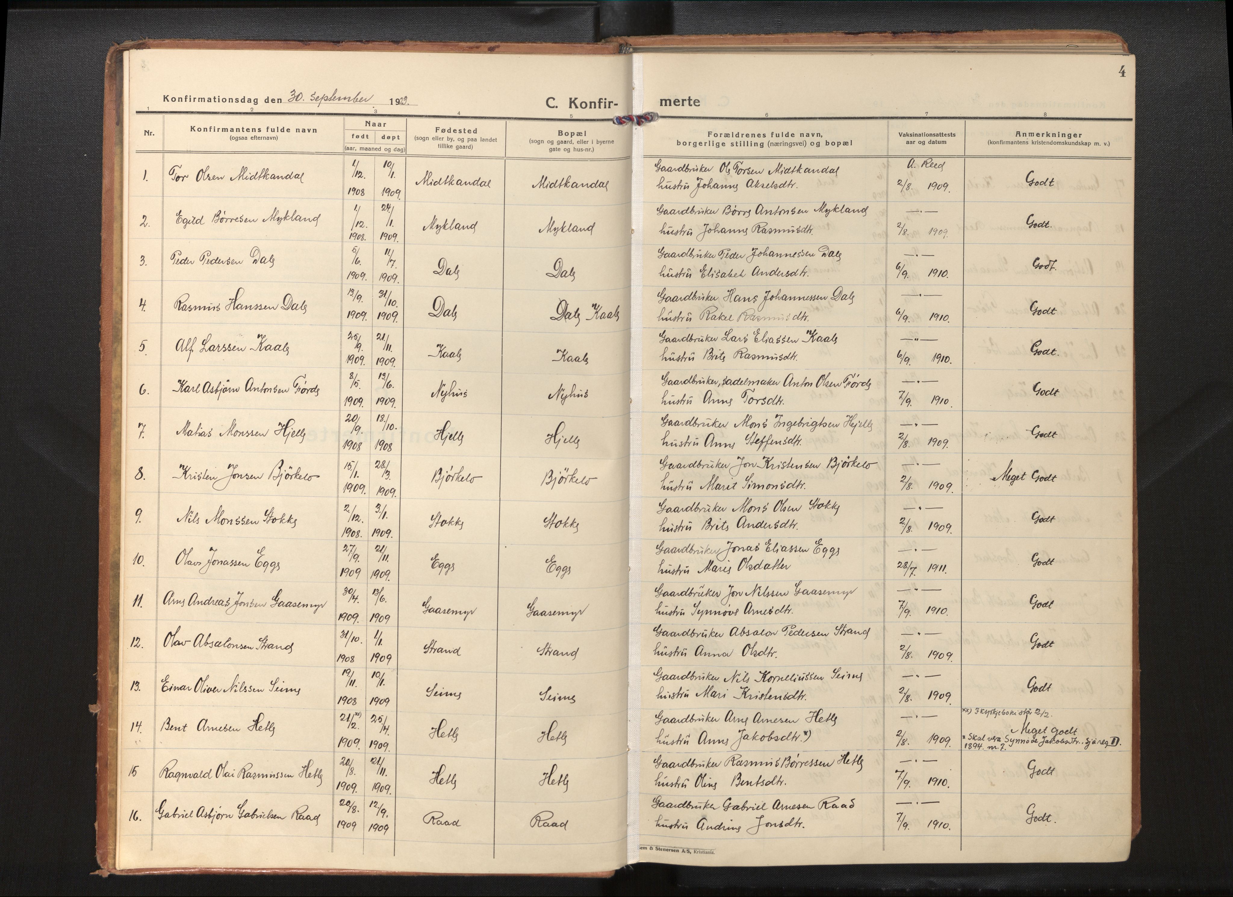 Gloppen sokneprestembete, SAB/A-80101/H/Hac/L0005: Curate's parish register no. A 5, 1923-1941, p. 3b-4a