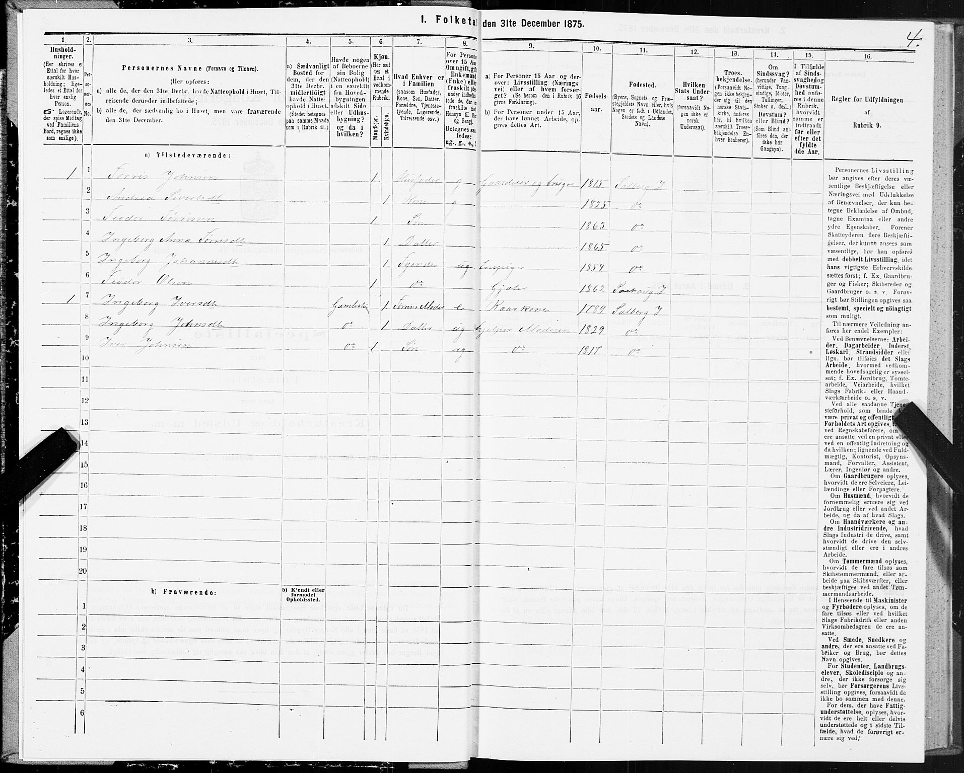 SAT, 1875 census for 1729P Inderøy, 1875, p. 5004