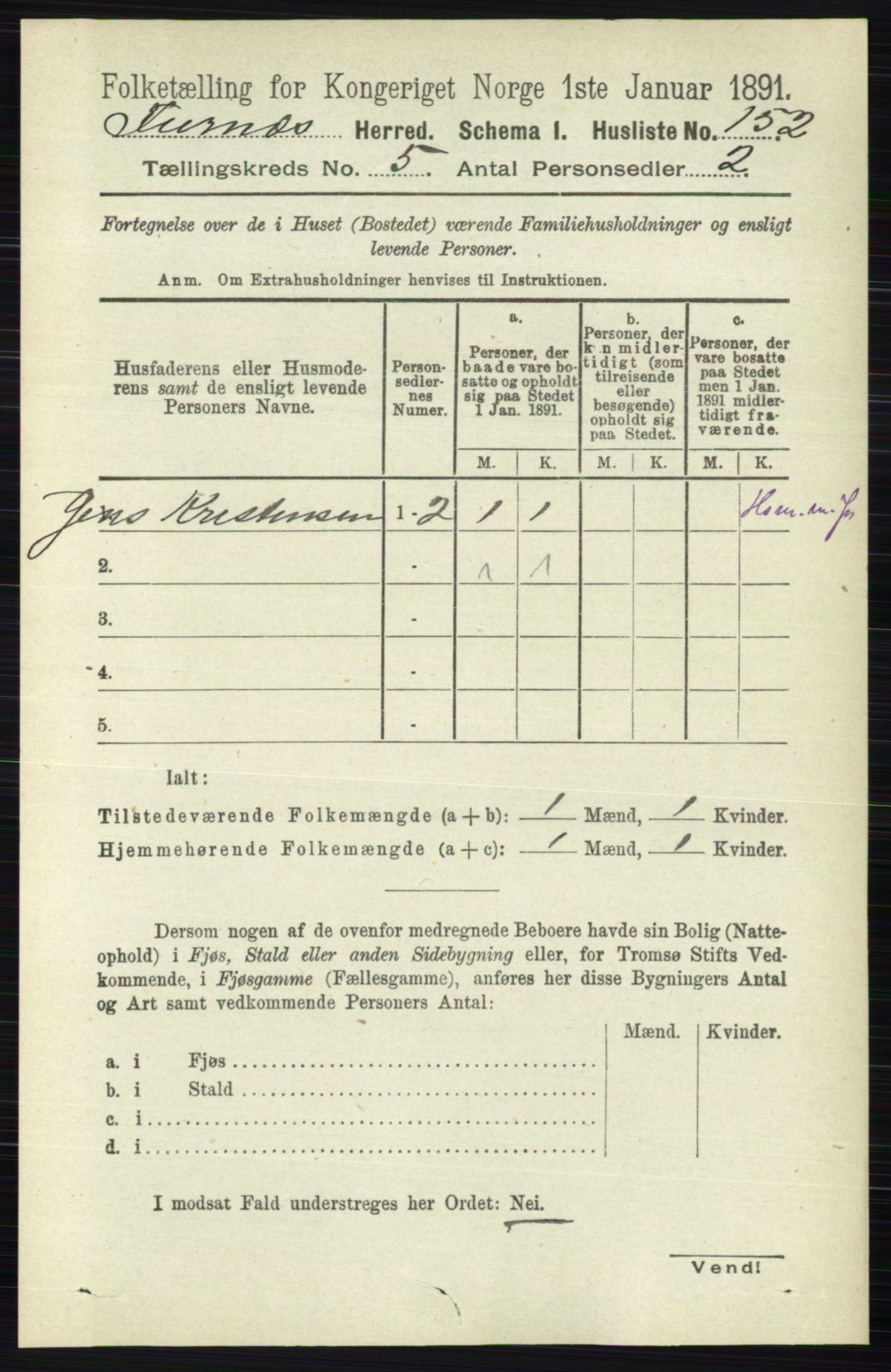 RA, Census 1891 for 0413 Furnes herred, 1891, p. 3150