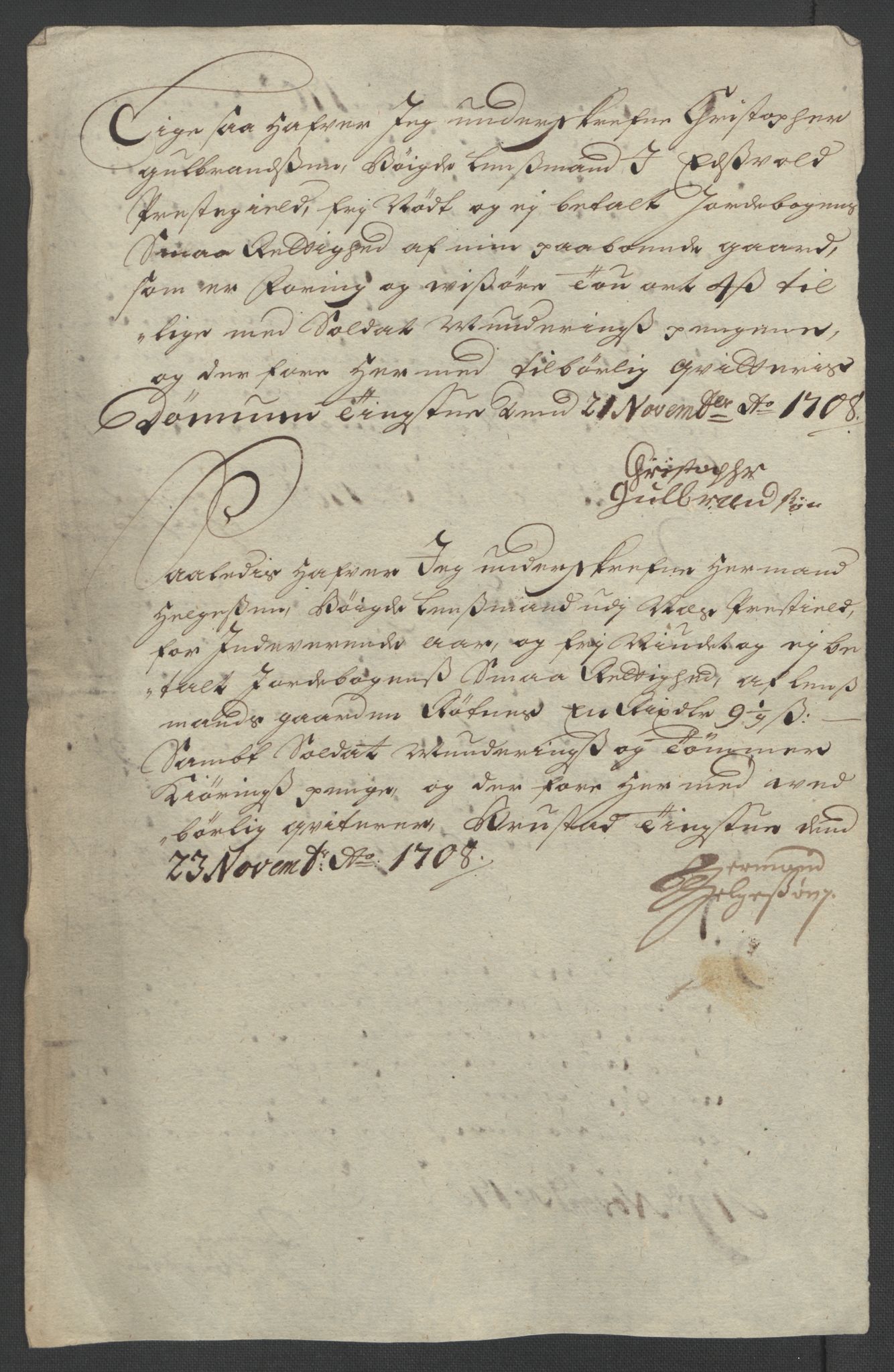 Rentekammeret inntil 1814, Reviderte regnskaper, Fogderegnskap, RA/EA-4092/R12/L0719: Fogderegnskap Øvre Romerike, 1708-1709, p. 32