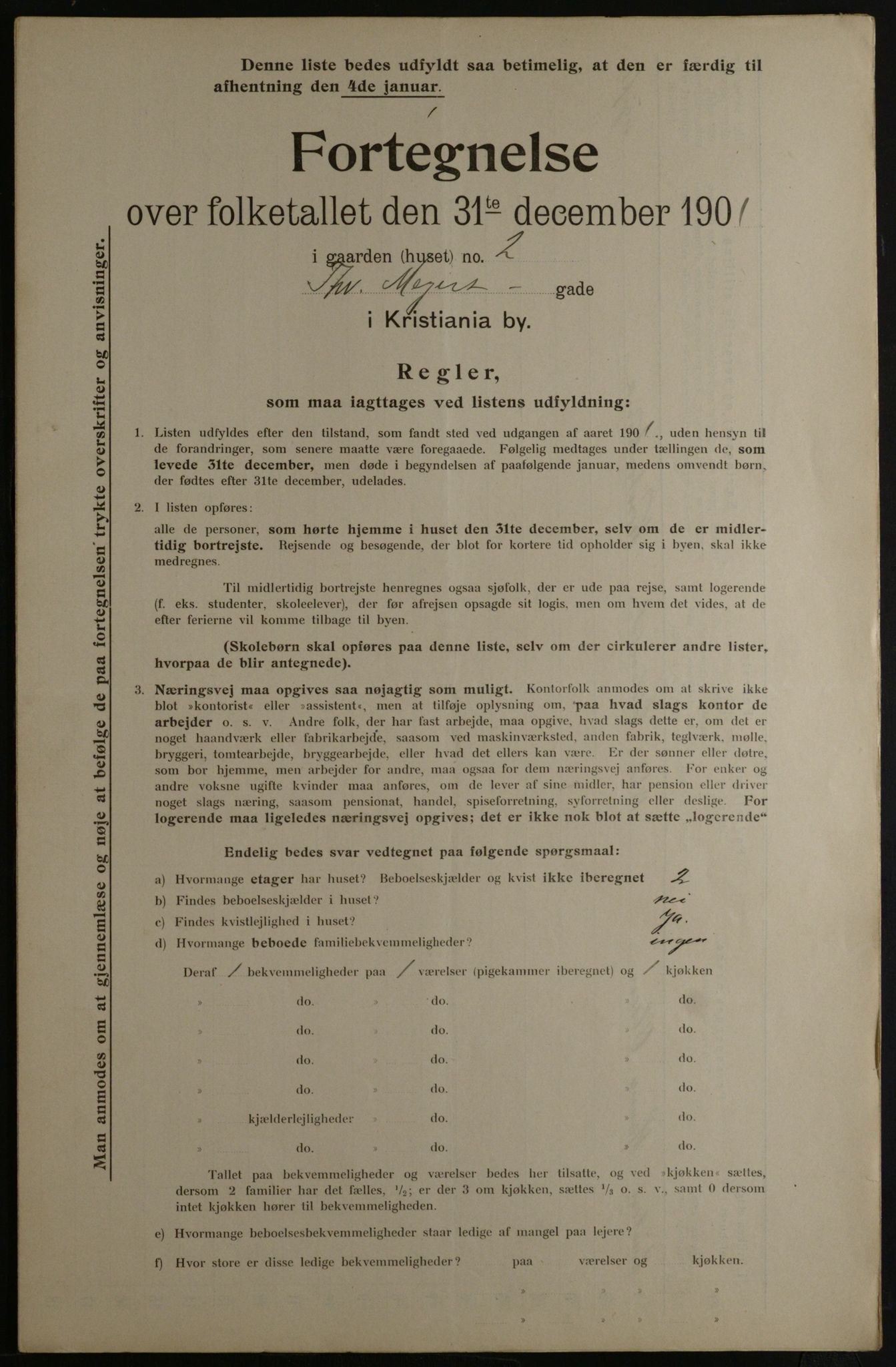 OBA, Municipal Census 1901 for Kristiania, 1901, p. 16807