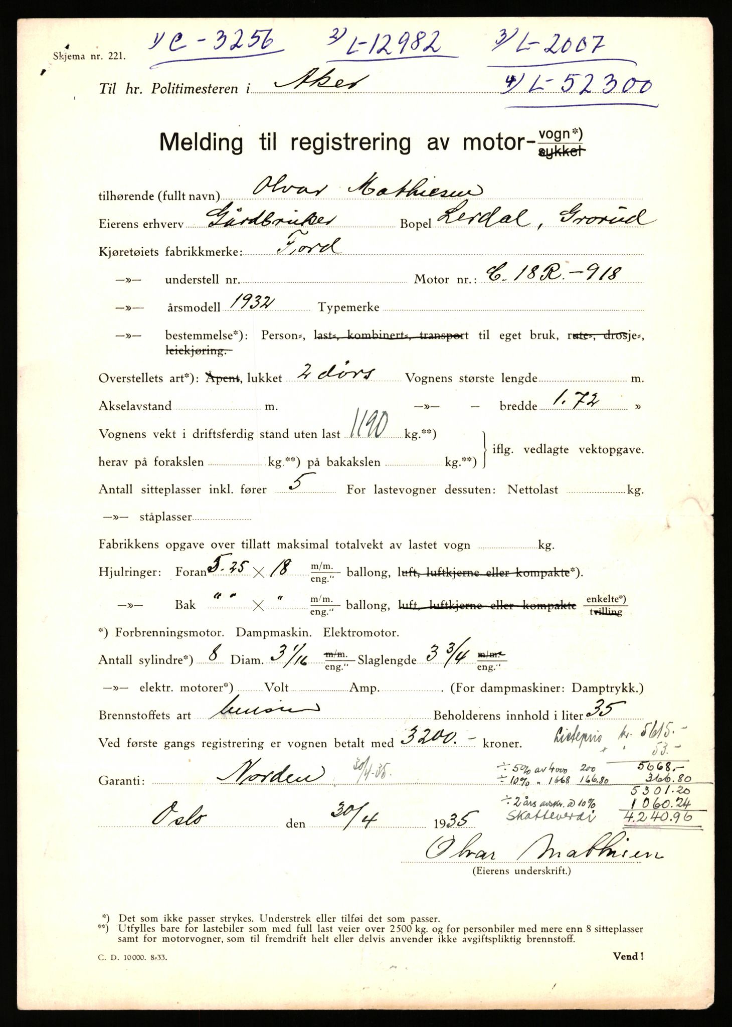 Stavanger trafikkstasjon, AV/SAST-A-101942/0/F/L0006: L-1700 - L-2149, 1930-1971, p. 1271