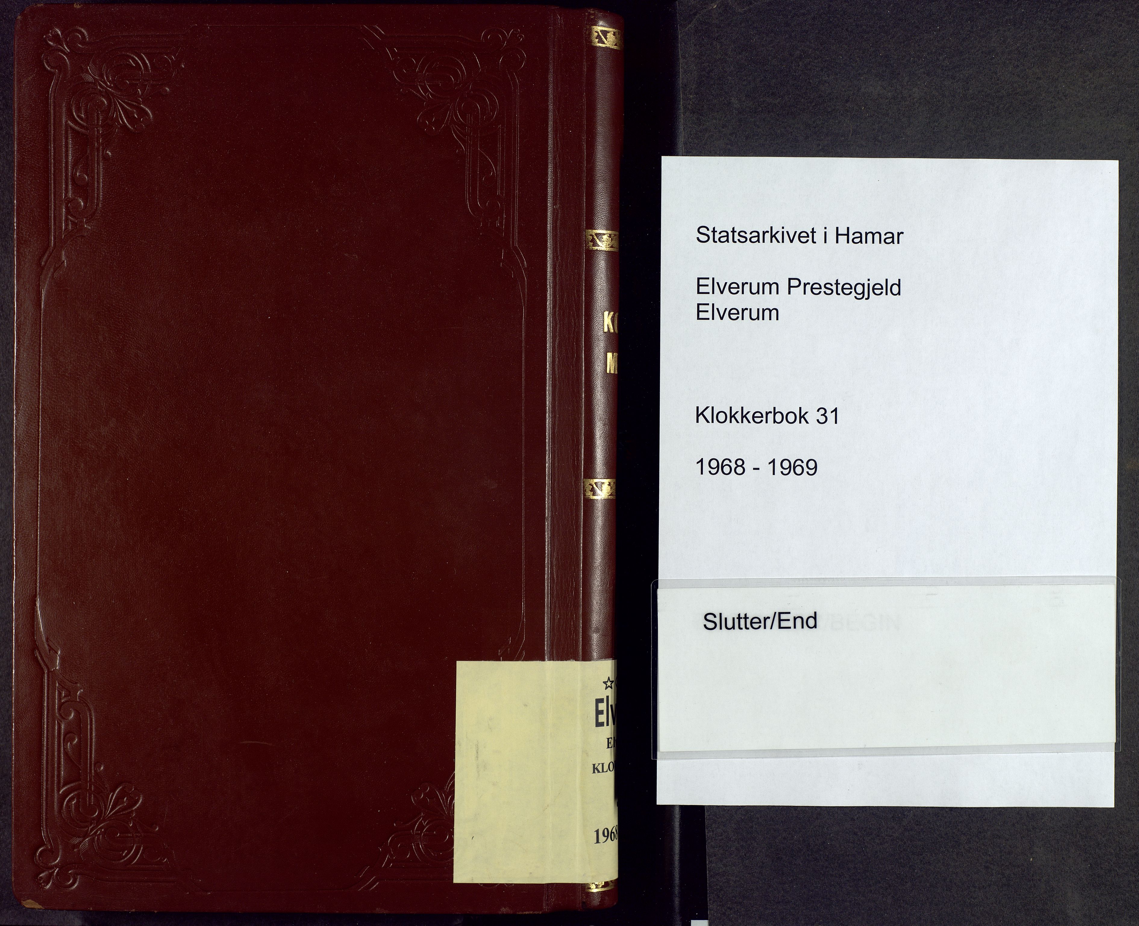 Elverum prestekontor, AV/SAH-PREST-044/H/Ha/Hab/L0031: Parish register (copy) no. 31, 1968-1969