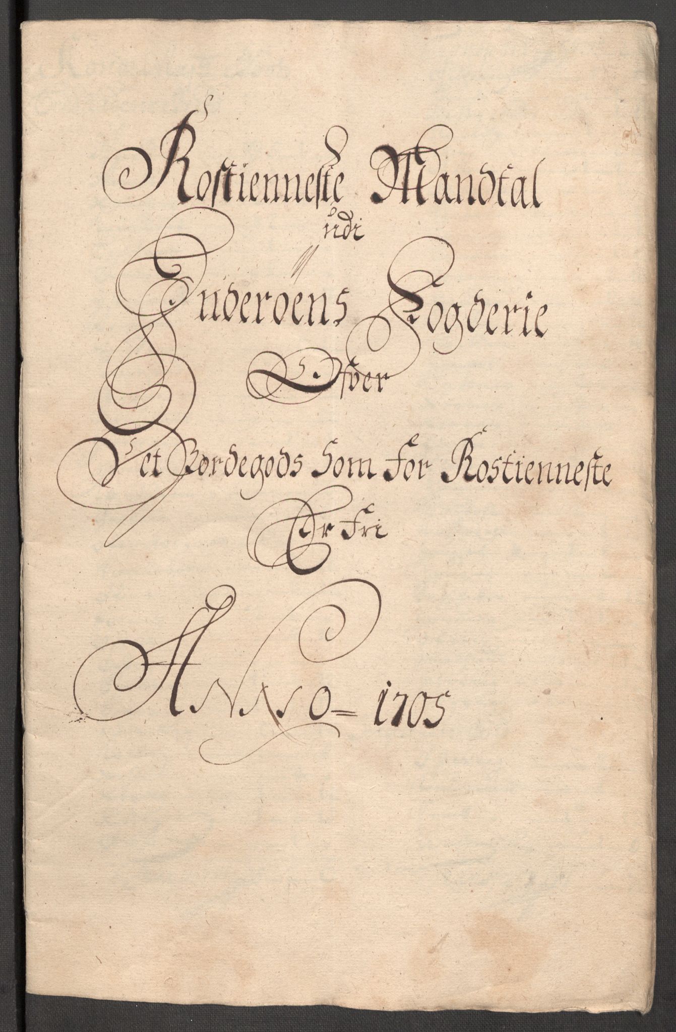 Rentekammeret inntil 1814, Reviderte regnskaper, Fogderegnskap, AV/RA-EA-4092/R63/L4314: Fogderegnskap Inderøy, 1705, p. 203