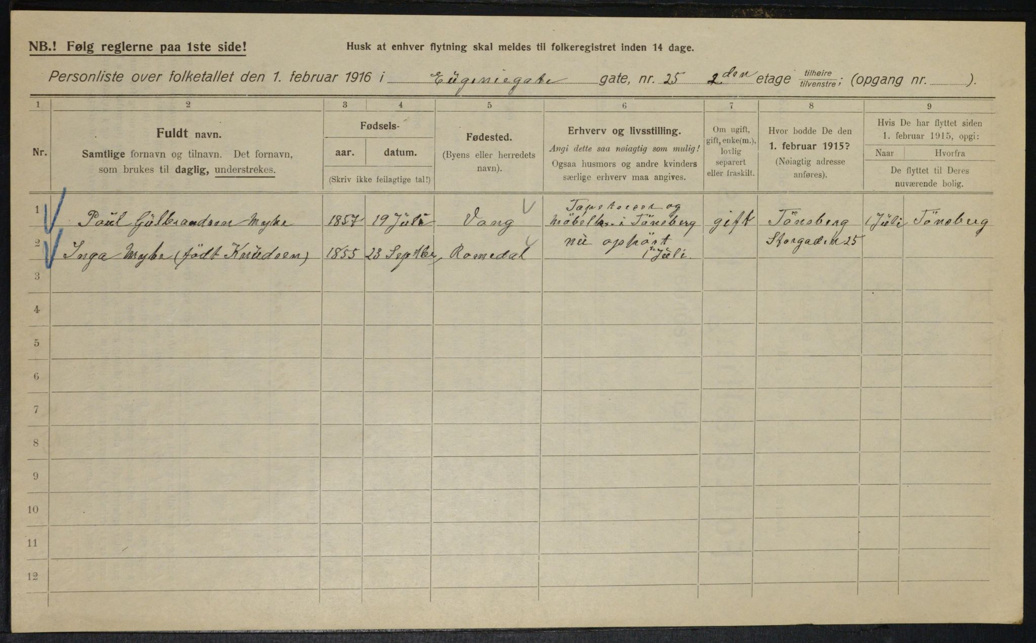 OBA, Municipal Census 1916 for Kristiania, 1916, p. 23242