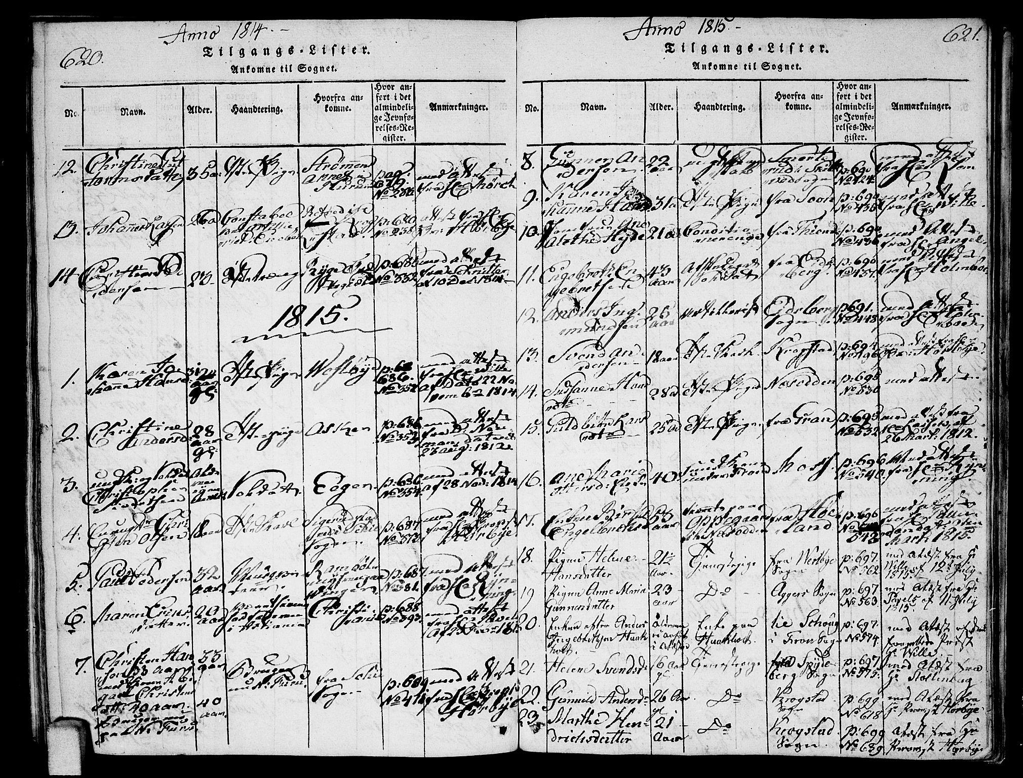 Ås prestekontor Kirkebøker, SAO/A-10894/F/Fa/L0003: Parish register (official) no. I 3, 1814-1818, p. 620-621