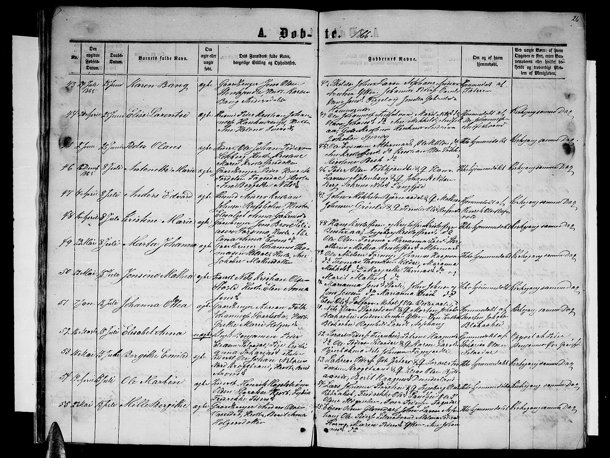 Ministerialprotokoller, klokkerbøker og fødselsregistre - Nordland, SAT/A-1459/827/L0415: Parish register (copy) no. 827C04, 1864-1886, p. 26