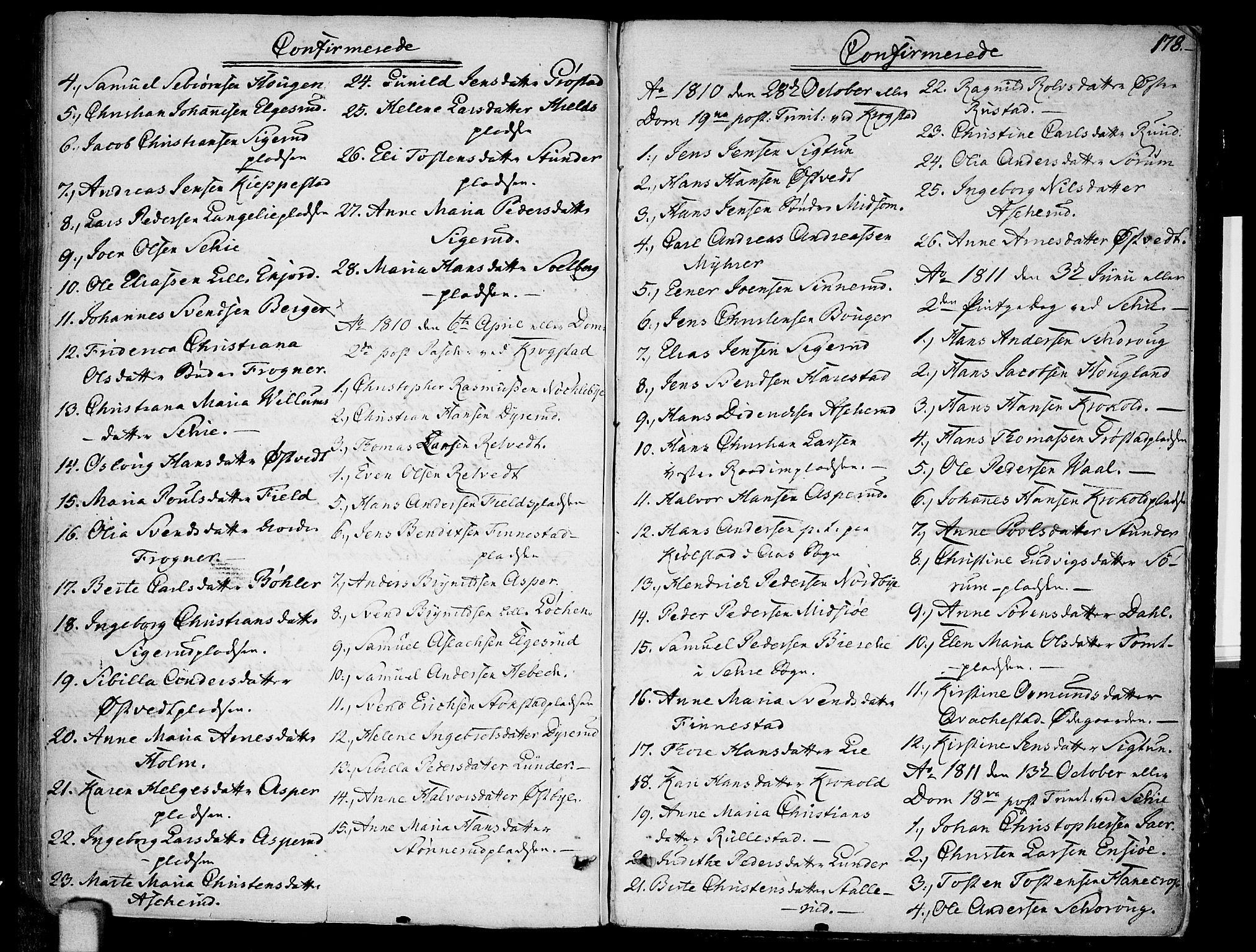 Kråkstad prestekontor Kirkebøker, SAO/A-10125a/F/Fa/L0002: Parish register (official) no. I 2, 1786-1814, p. 178