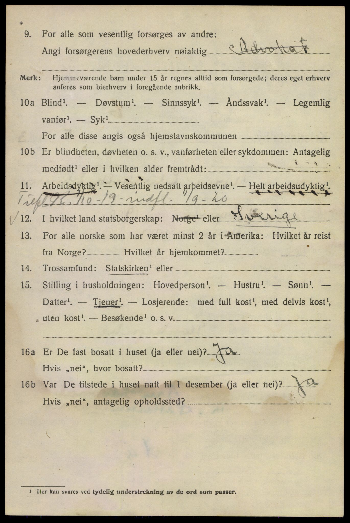 SAO, 1920 census for Kristiania, 1920, p. 590812