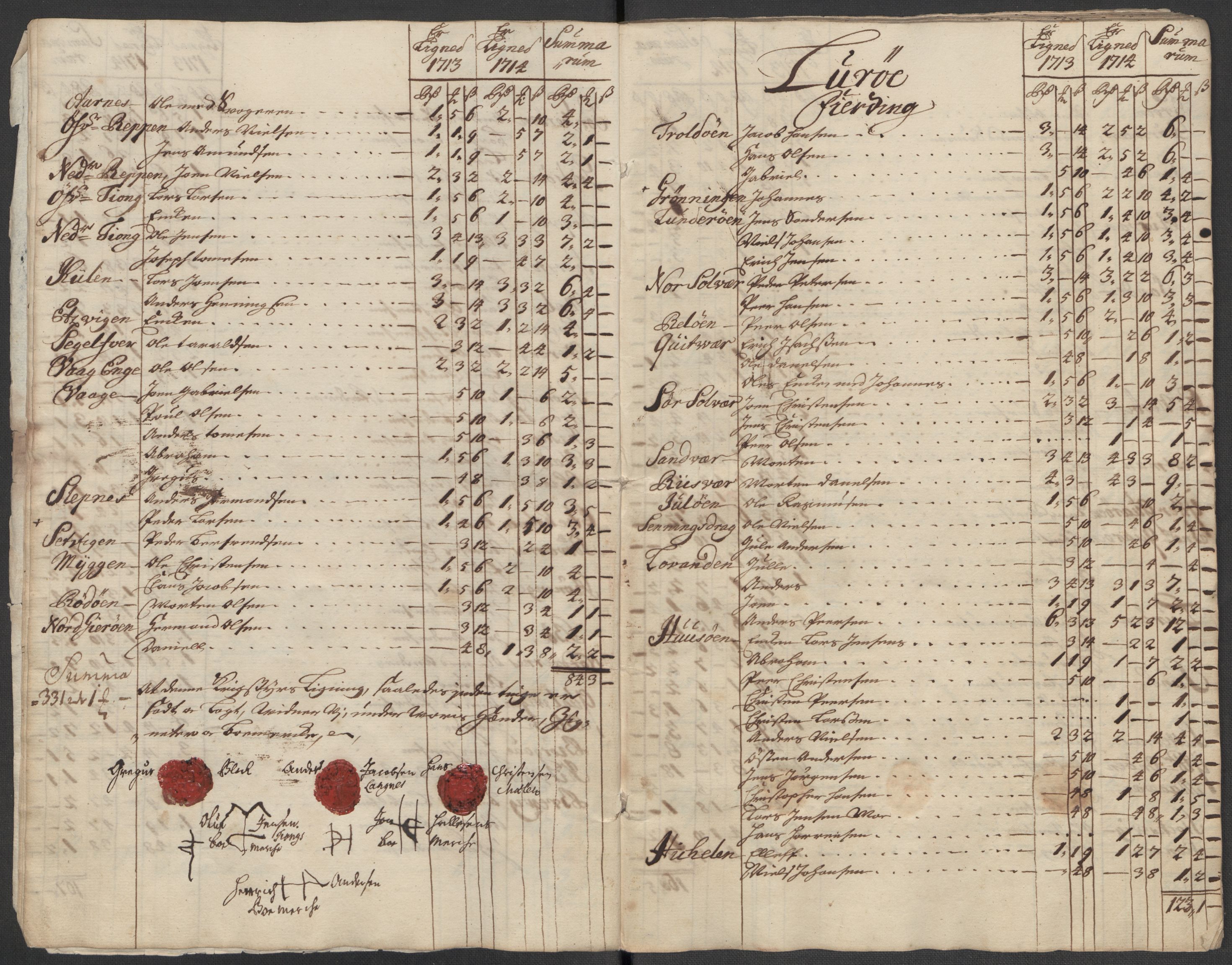 Rentekammeret inntil 1814, Reviderte regnskaper, Fogderegnskap, RA/EA-4092/R65/L4513: Fogderegnskap Helgeland, 1714-1715, p. 289