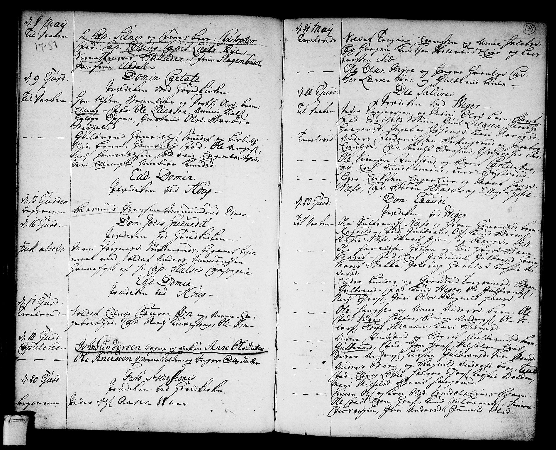 Norderhov kirkebøker, AV/SAKO-A-237/F/Fa/L0003a: Parish register (official) no. 3, 1740-1757, p. 149