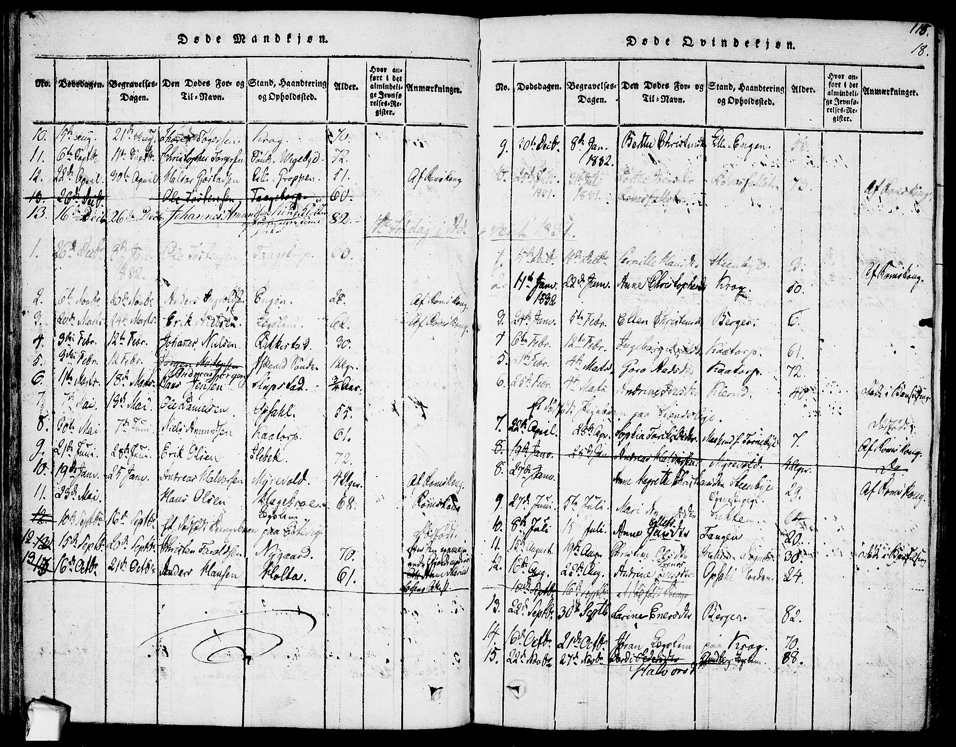 Rødenes prestekontor Kirkebøker, AV/SAO-A-2005/F/Fa/L0004: Parish register (official) no. I 4, 1814-1838, p. 115