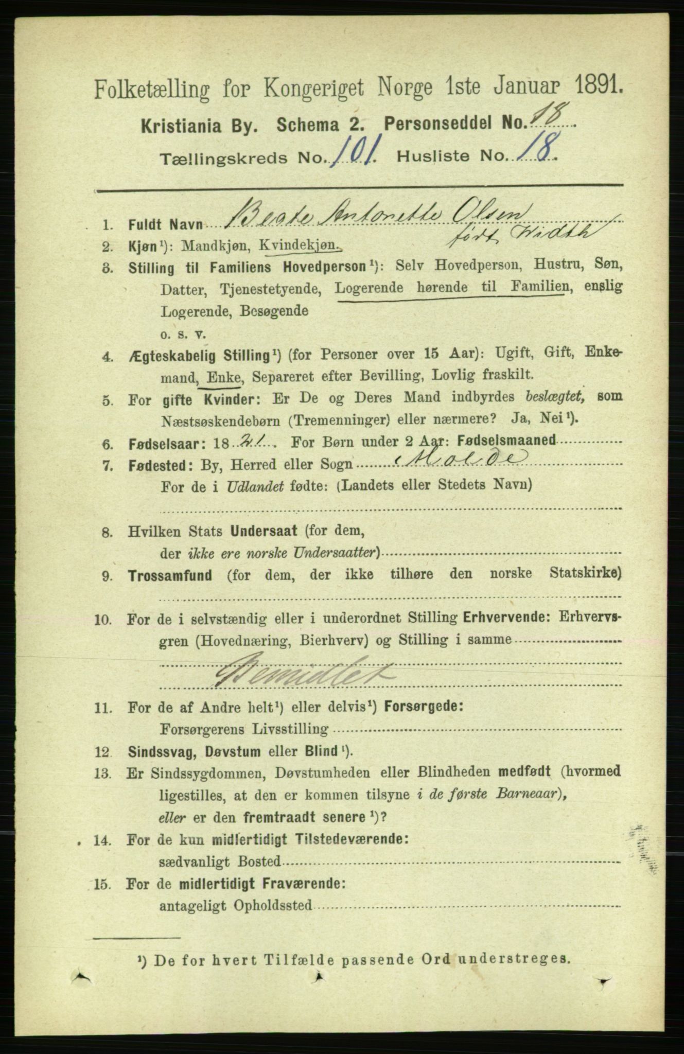 RA, 1891 census for 0301 Kristiania, 1891, p. 50454