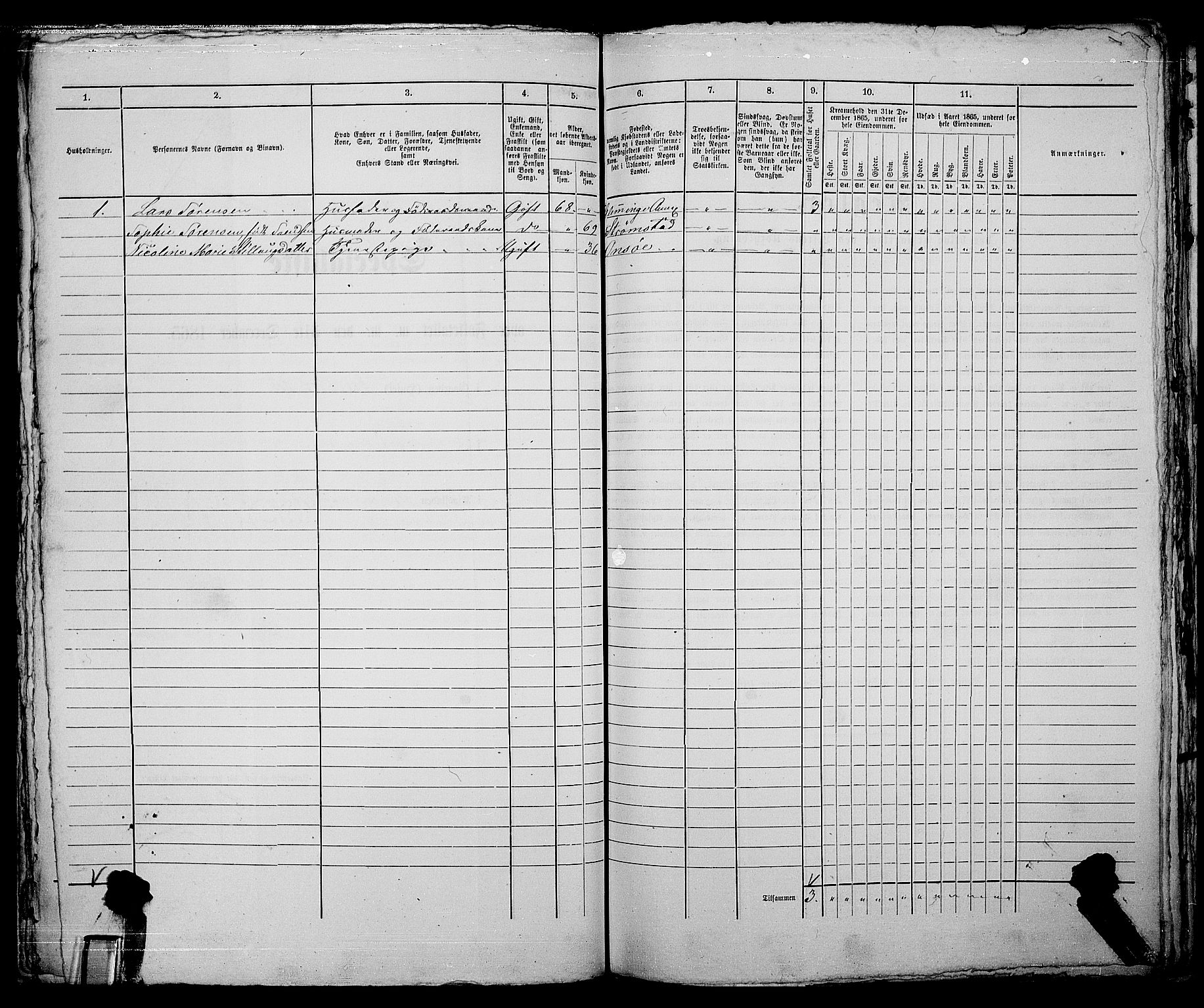 RA, 1865 census for Fredrikstad/Fredrikstad, 1865, p. 595