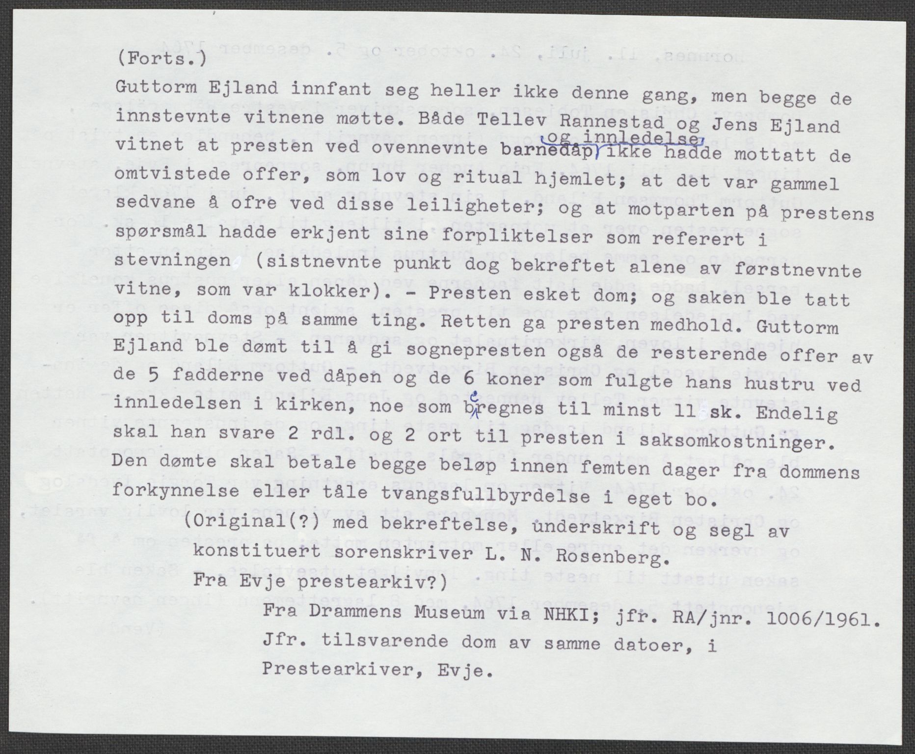 Riksarkivets diplomsamling, AV/RA-EA-5965/F15/L0031: Prestearkiv - Aust-Agder, Vest-Agder og Rogaland, 1575-1768, p. 79