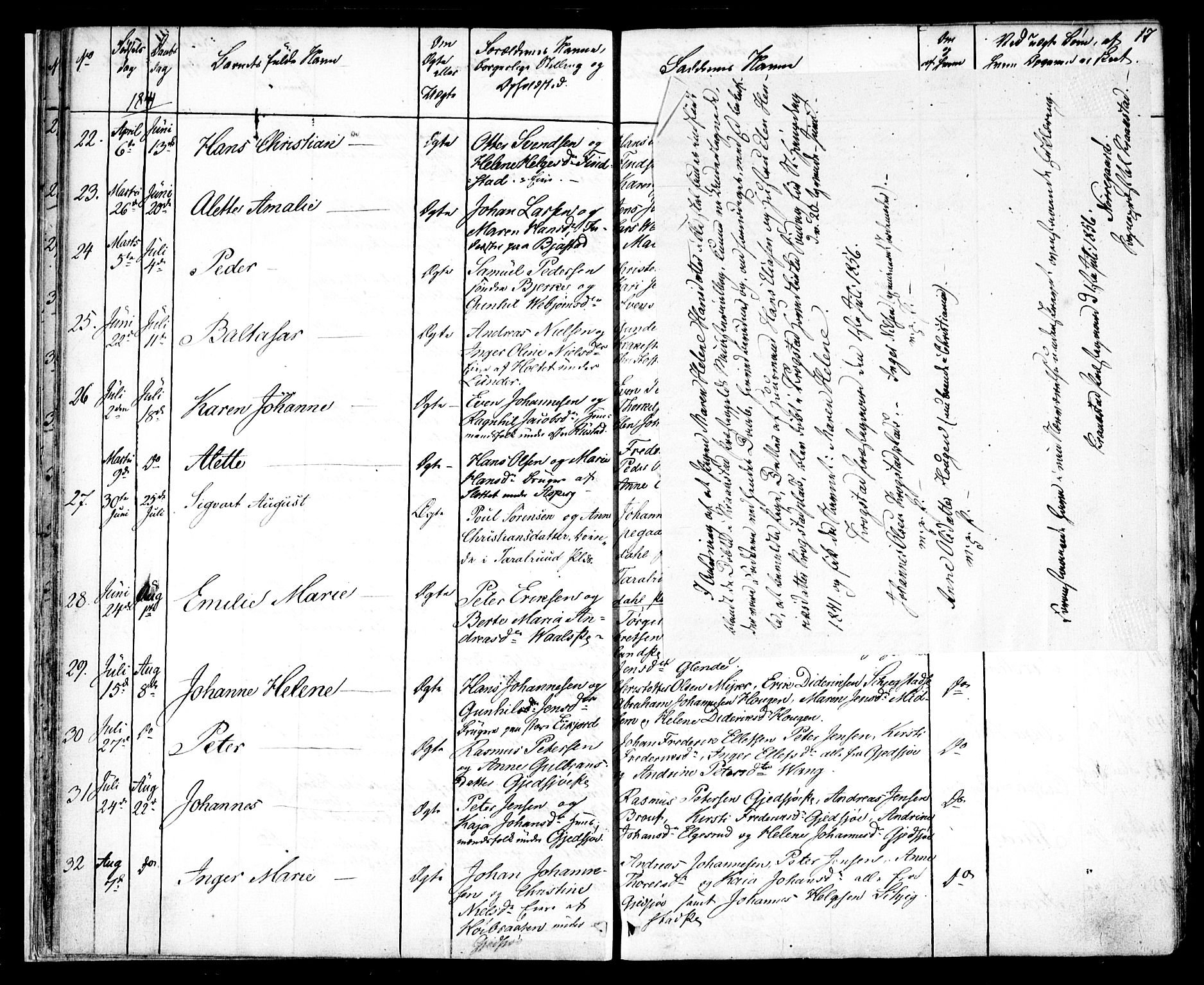 Kråkstad prestekontor Kirkebøker, SAO/A-10125a/F/Fa/L0005: Parish register (official) no. I 5, 1837-1847, p. 17