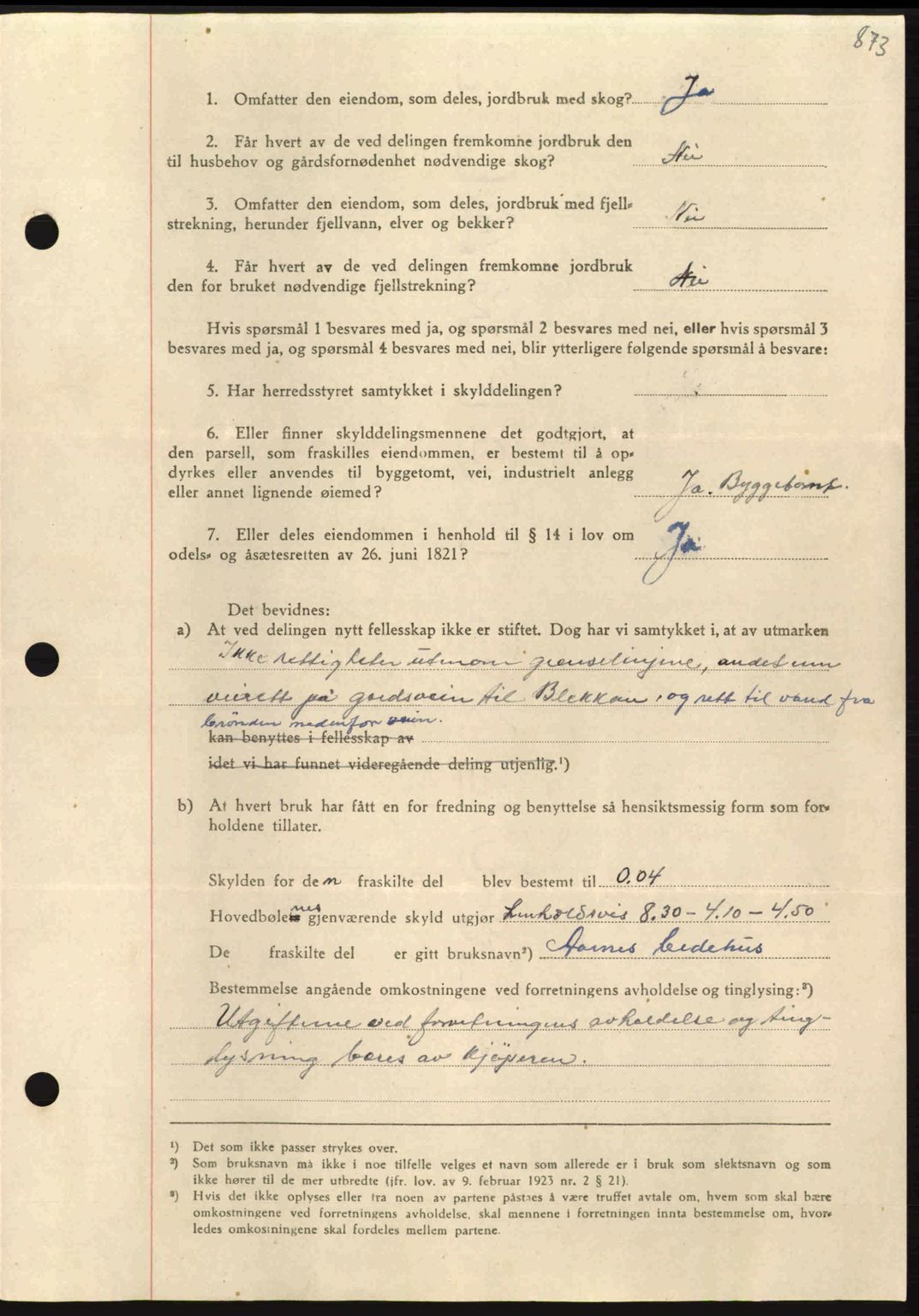 Nordmøre sorenskriveri, AV/SAT-A-4132/1/2/2Ca: Mortgage book no. A97, 1944-1944, Diary no: : 1167/1944