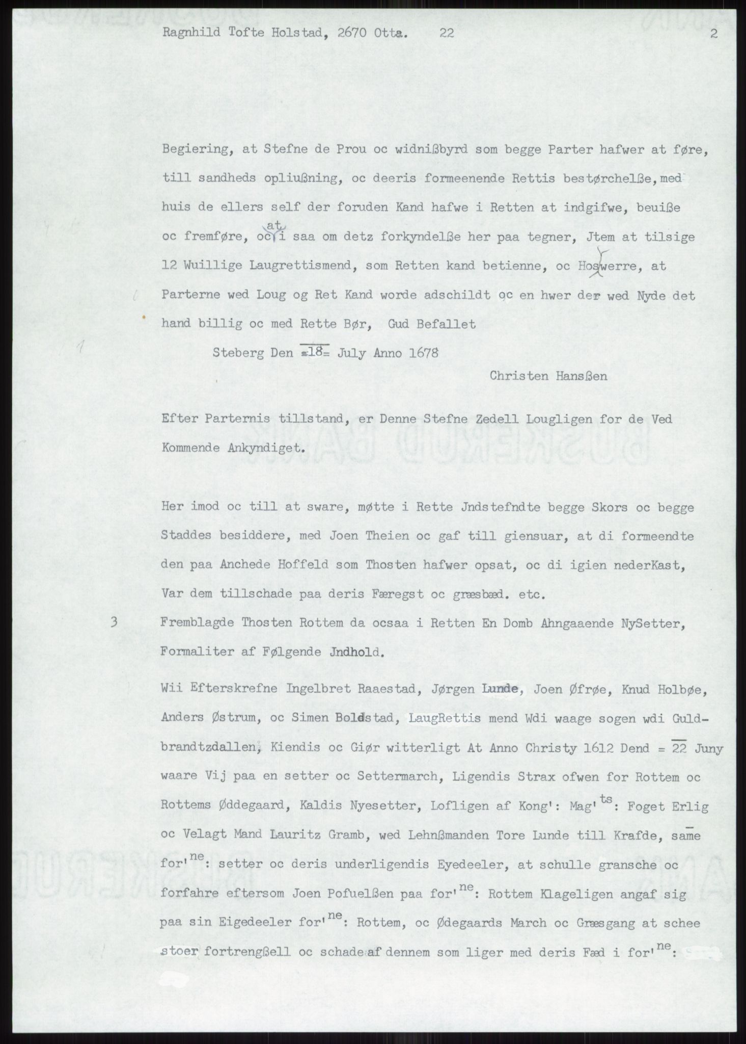 Samlinger til kildeutgivelse, Diplomavskriftsamlingen, AV/RA-EA-4053/H/Ha, p. 320