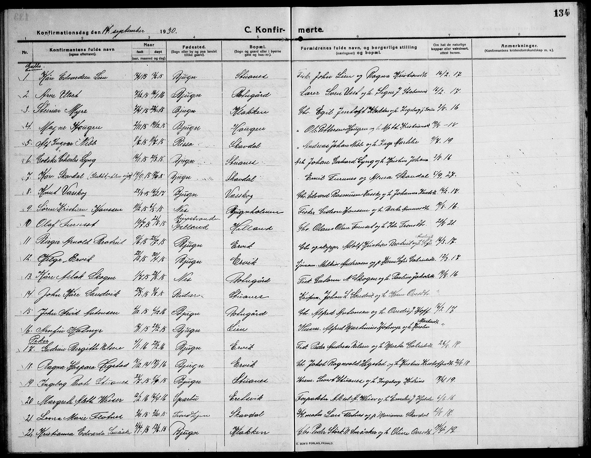 Ministerialprotokoller, klokkerbøker og fødselsregistre - Sør-Trøndelag, SAT/A-1456/651/L0648: Parish register (copy) no. 651C02, 1915-1945, p. 134