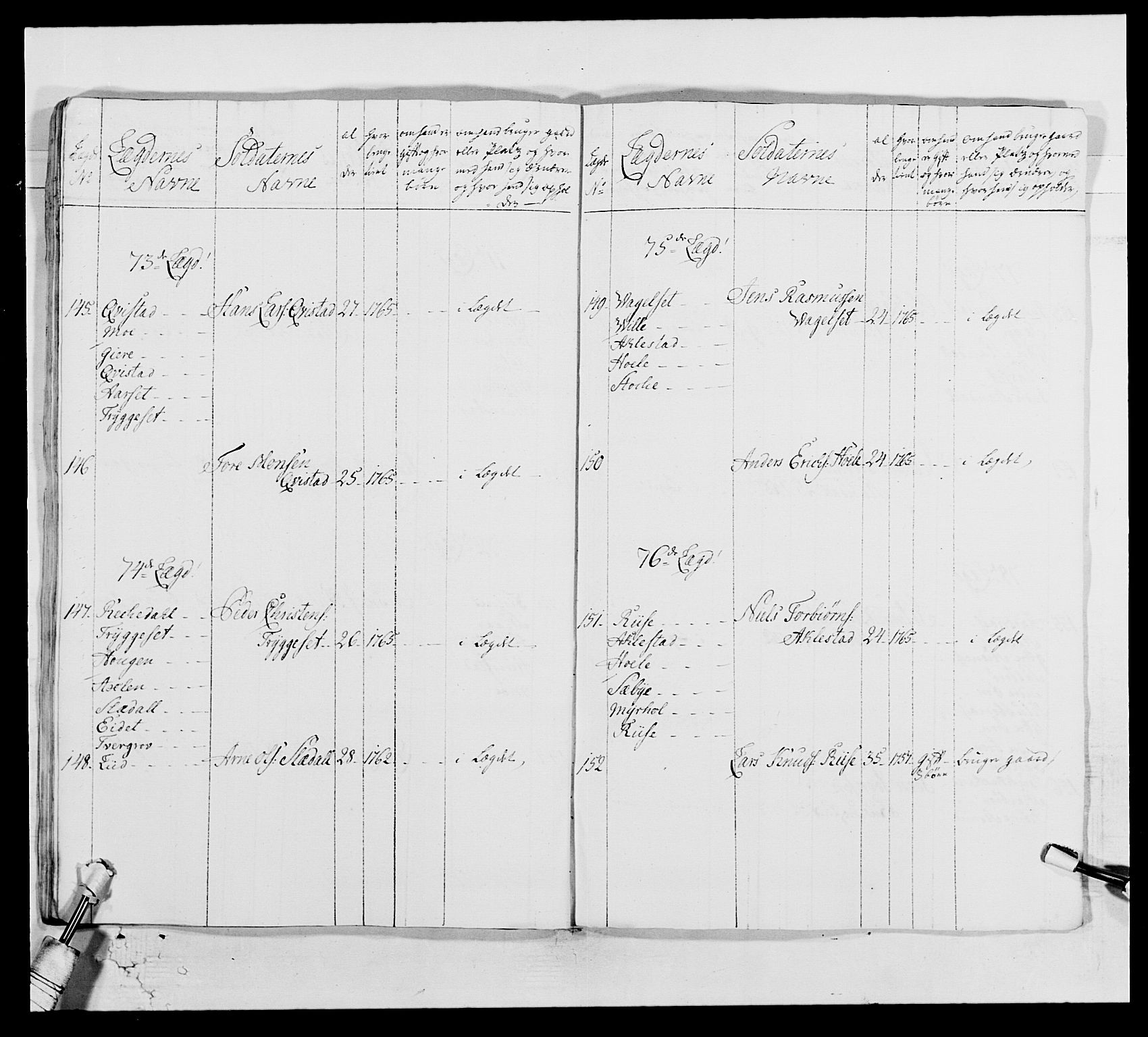 Kommanderende general (KG I) med Det norske krigsdirektorium, AV/RA-EA-5419/E/Ea/L0513: 2. Trondheimske regiment, 1765-1767, p. 494