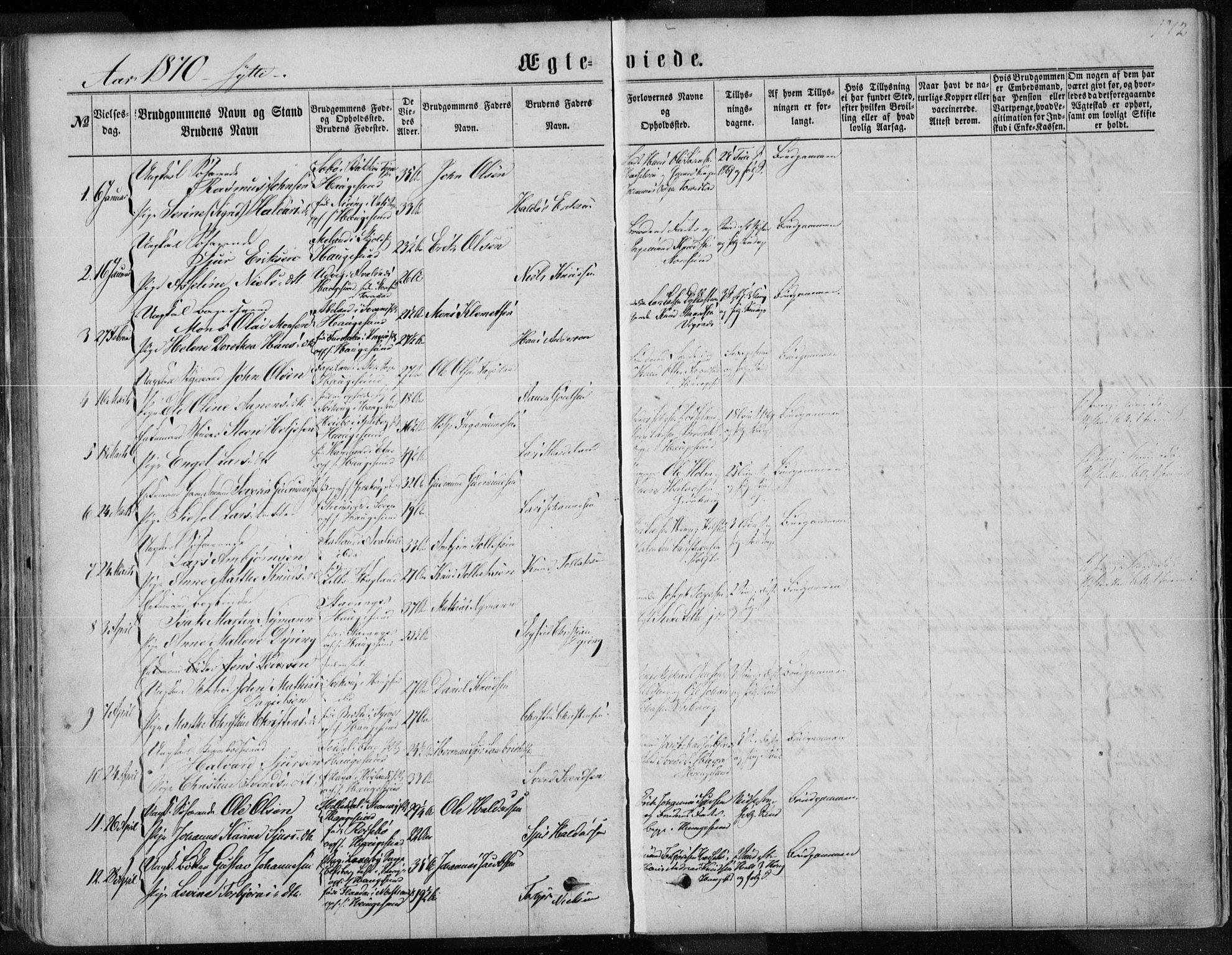 Torvastad sokneprestkontor, AV/SAST-A -101857/H/Ha/Haa/L0012: Parish register (official) no. A 12.1, 1867-1877, p. 173