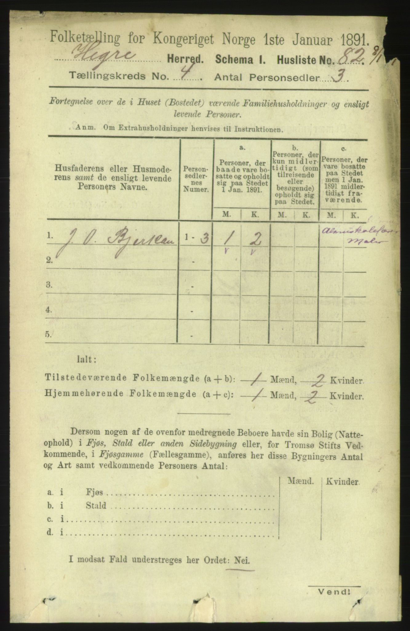 RA, 1891 census for 1712 Hegra, 1891, p. 1498