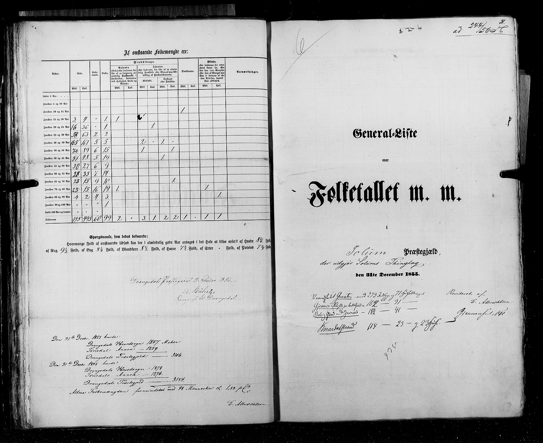 RA, Census 1855, vol. 3: Bratsberg amt, Nedenes amt og Lister og Mandal amt, 1855, p. 31