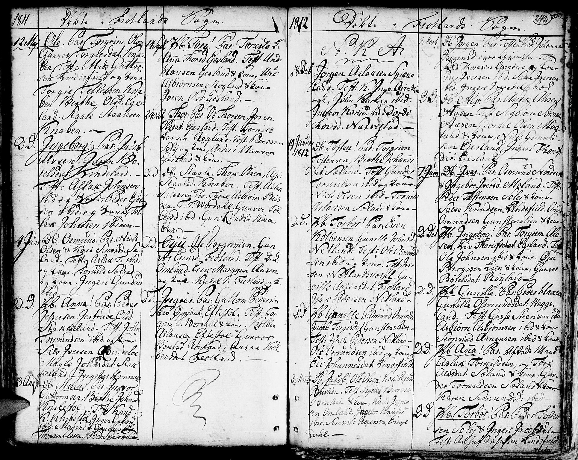 Hægebostad sokneprestkontor, SAK/1111-0024/F/Fa/Faa/L0001: Parish register (official) no. A 1 /3, 1760-1826, p. 272
